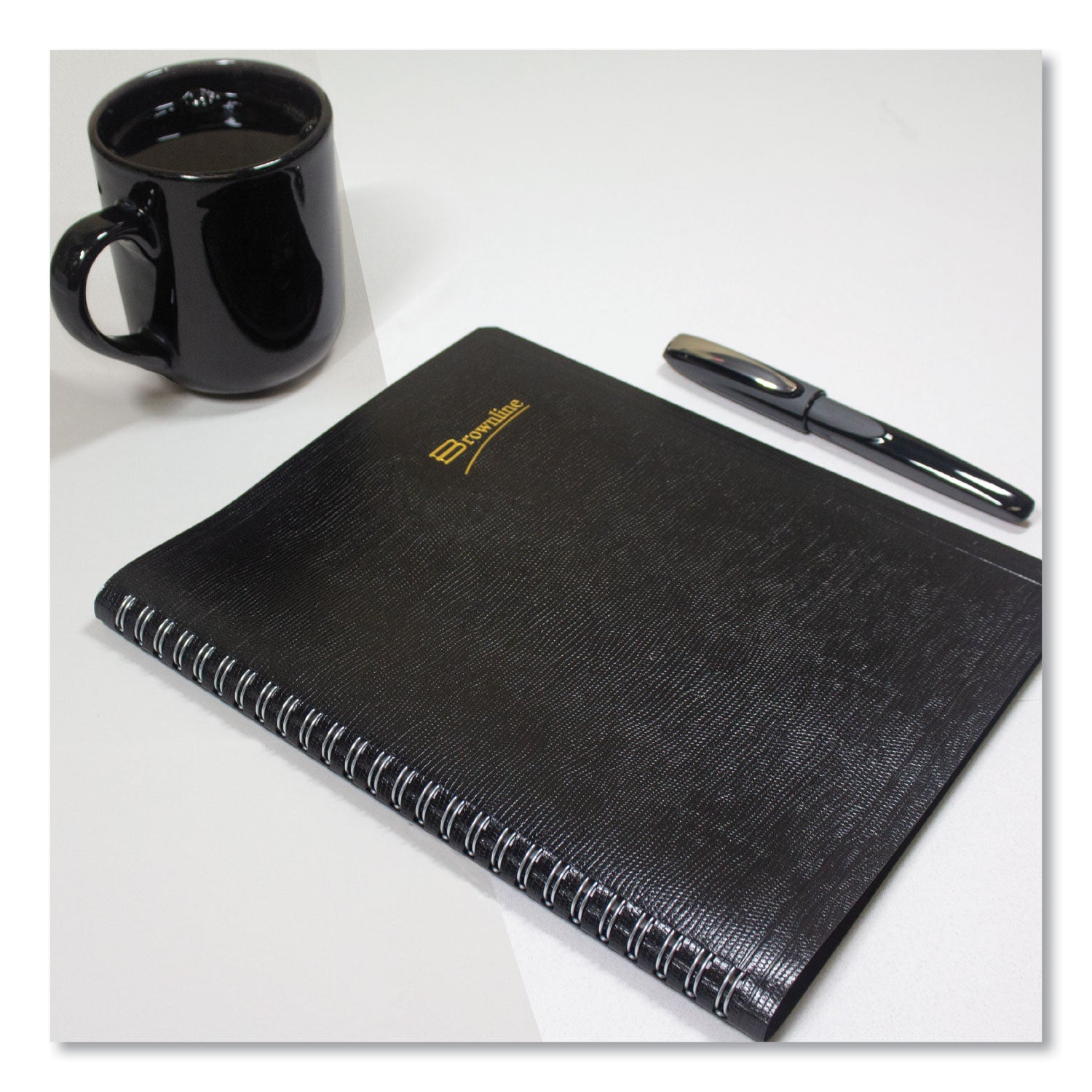 Brownline® Essential Collection 14-Month Ruled Monthly Planner, 8.88 x 7.13, Black Cover, 14-Month: Dec 2024 to Jan 2026