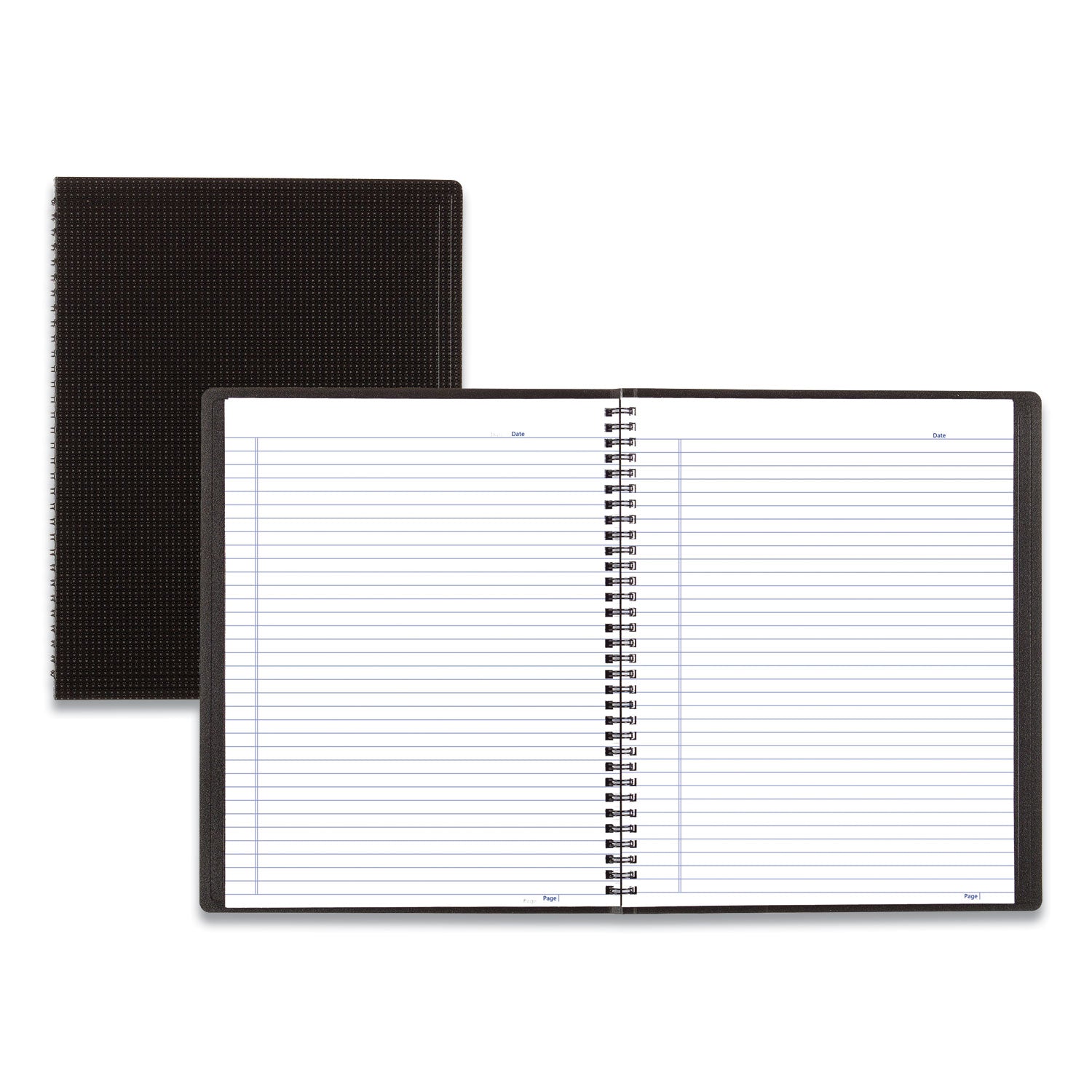 Blueline® Duraflex Poly Notebook, 1-Subject, Medium/College Rule, Black Cover, (80) 11 x 8.5 Sheets