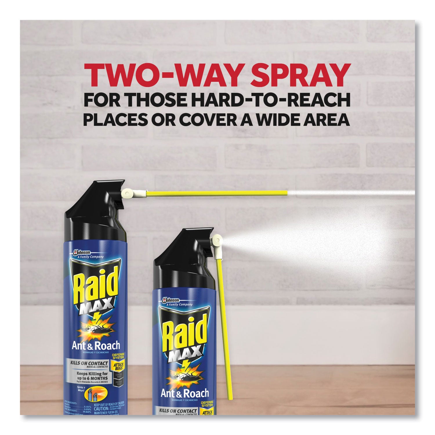 Raid® Ant/Roach Killer, 14.5 oz Aerosol Spray, Unscented