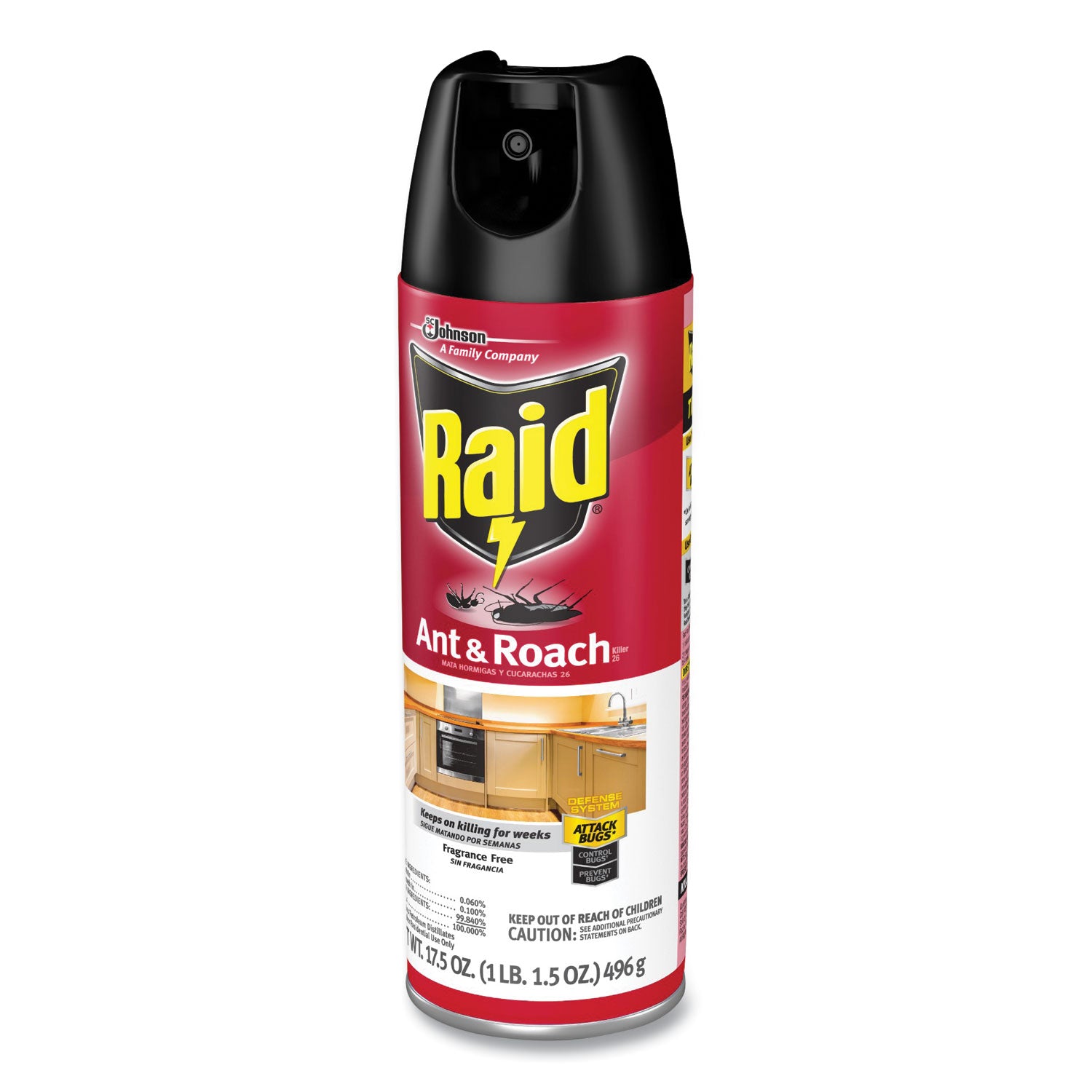 Fragrance Free Ant and Roach Killer, 17.5 oz Aerosol Spray Raid® Flipcost