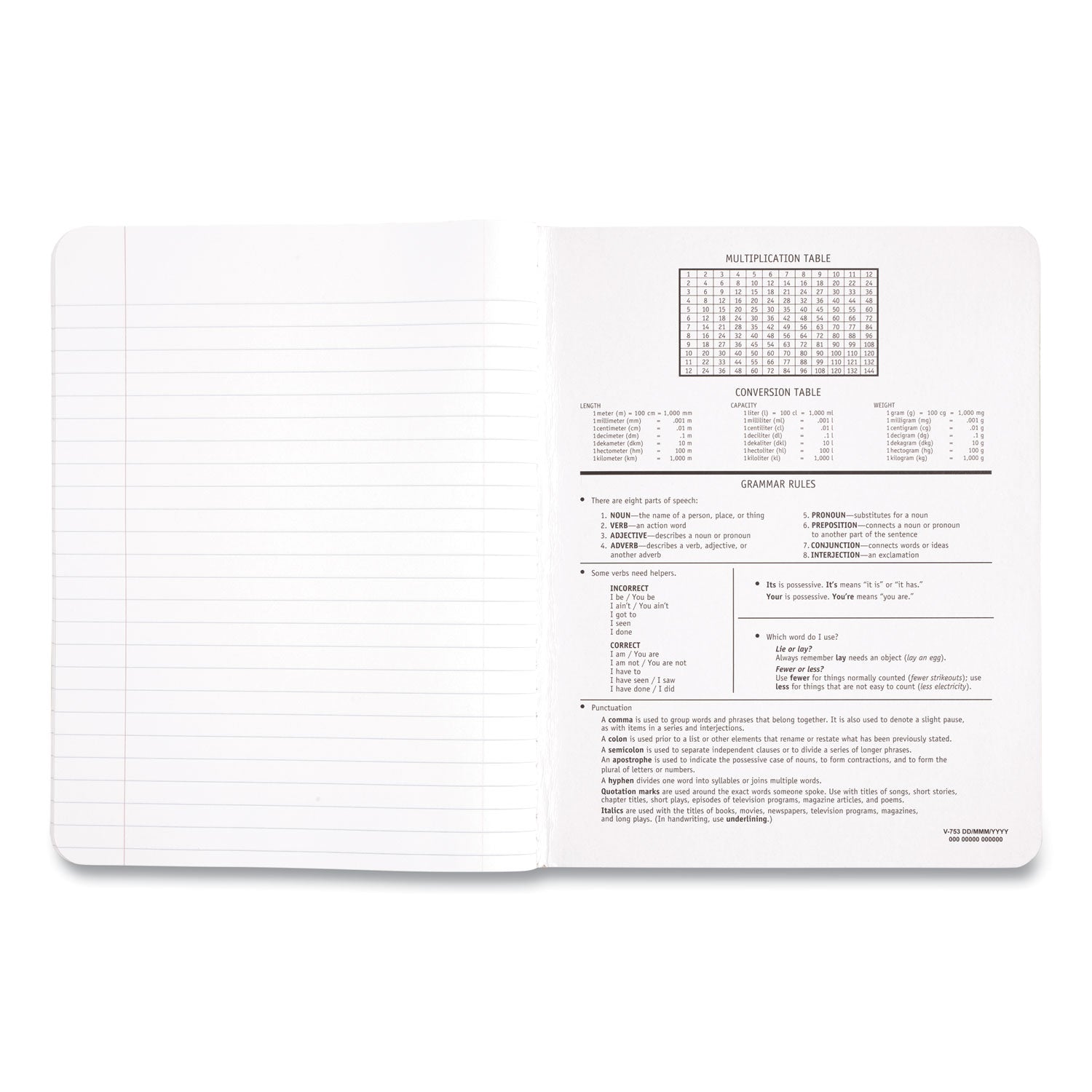 Mead® Square Deal Composition Book, Medium/College Rule, Black Cover, (100) 9.75 x 7.5 Sheets