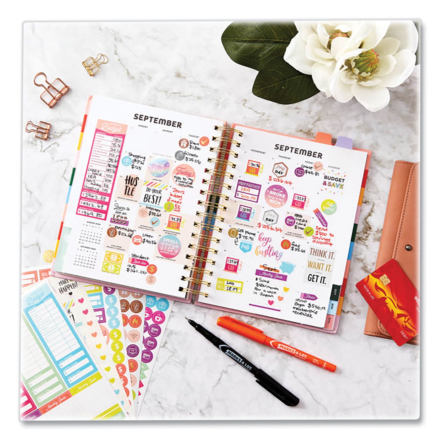 Avery® Budgeting Planner Stickers, Budget Theme, Assorted Colors, 1,224/Pack