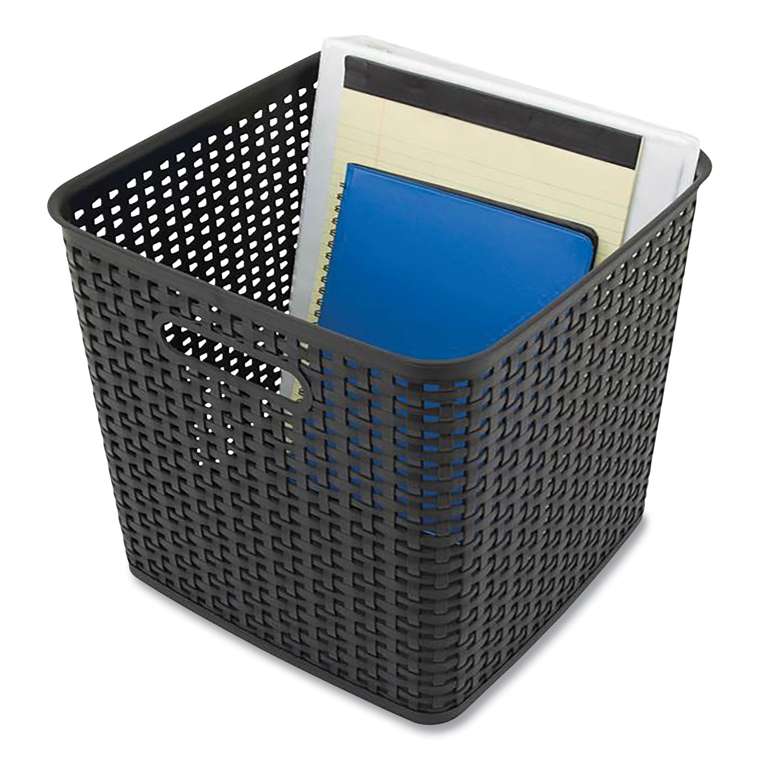 Plastic Weave Bin, Extra Large, 12.6