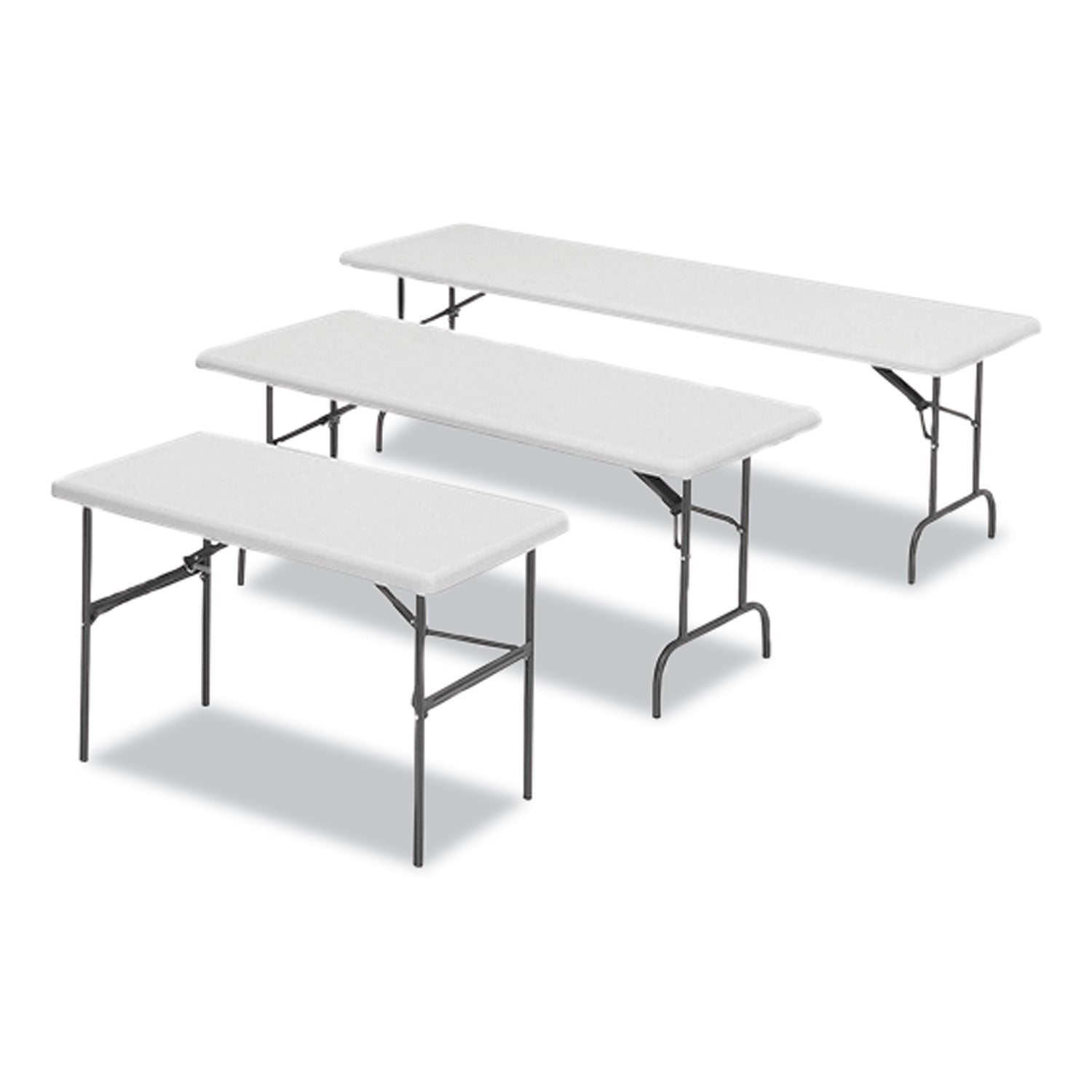 Iceberg IndestrucTables Too 600 Series Folding Table, Rectangular, 72" x 30" x 29", Platinum