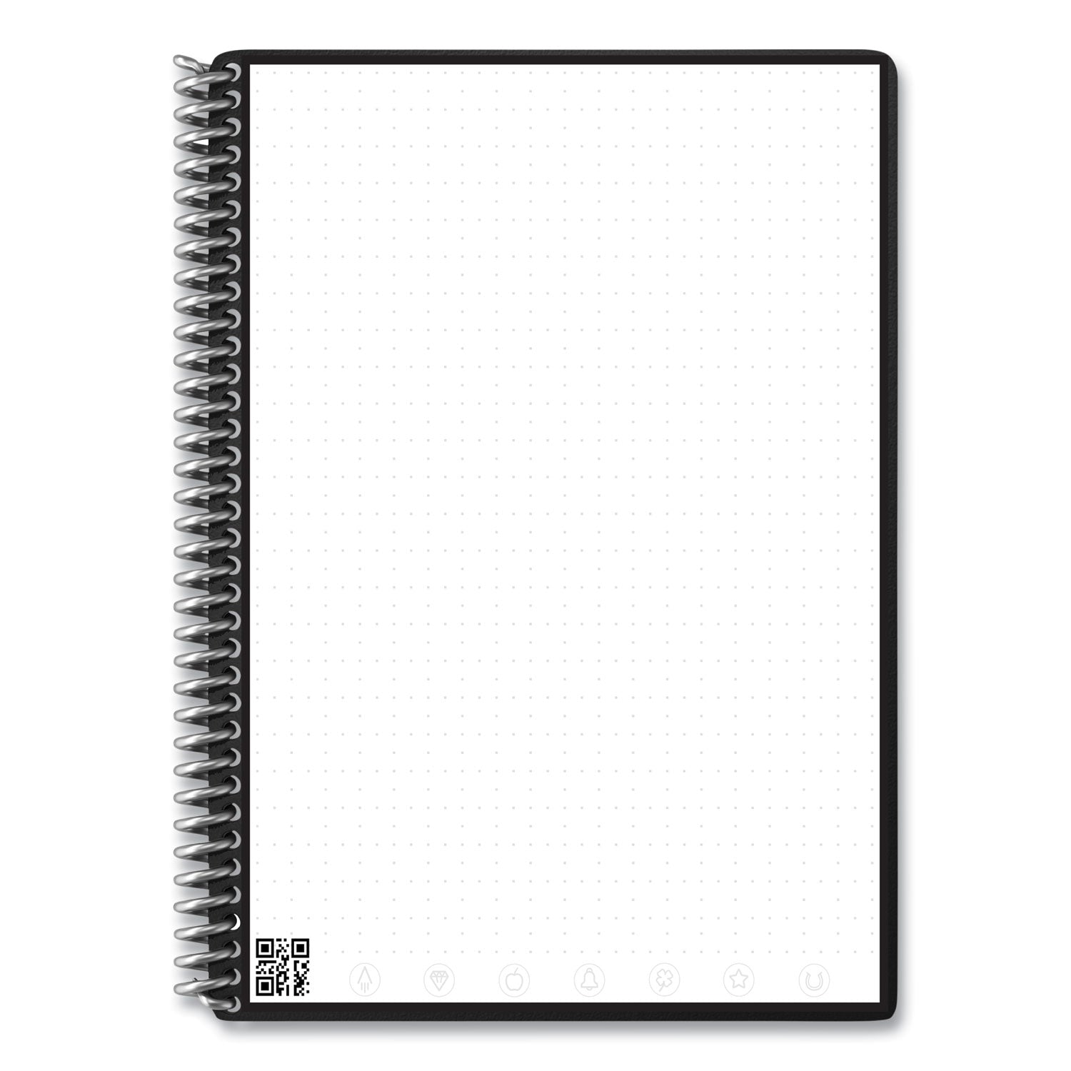 Rocketbook Core Smart Notebook, Dotted Rule, Black Cover, (18) 8.8 x 6 Sheets