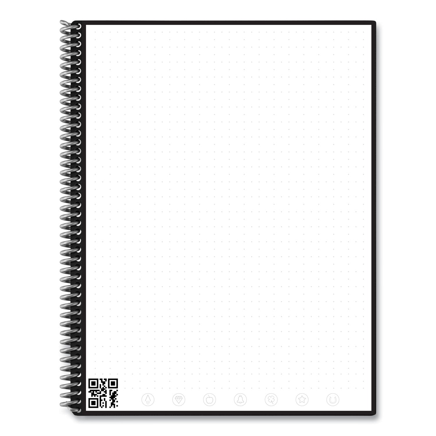 Rocketbook Core Smart Notebook, Dotted Rule, Black Cover, (16) 11 x 8.5 Sheets