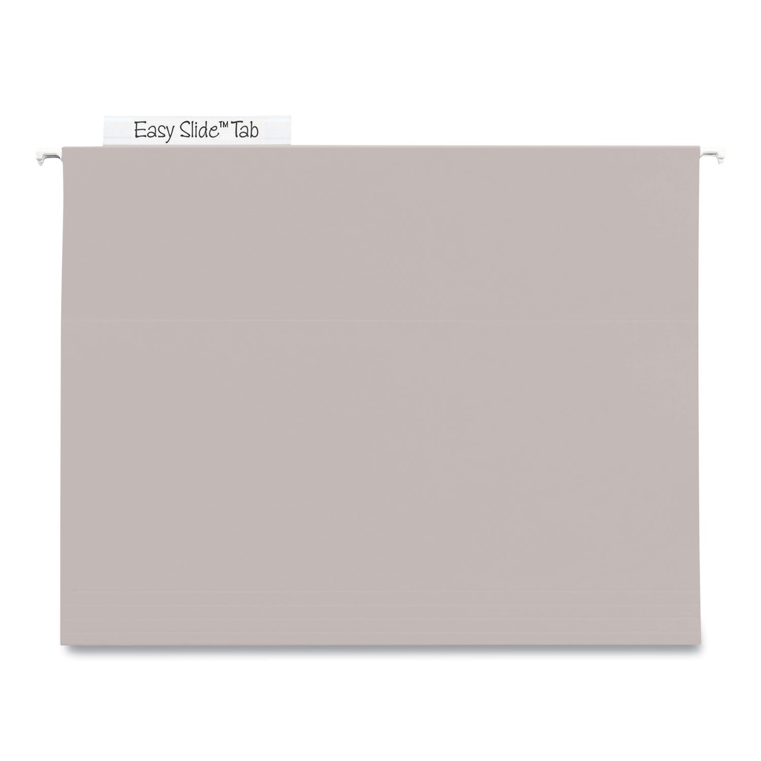 TUFF Extra Capacity Hanging File Folders with Easy Slide Tabs, 4" Capacity, Letter, 1/3-Cut Tabs, Steel Gray, 18/Box