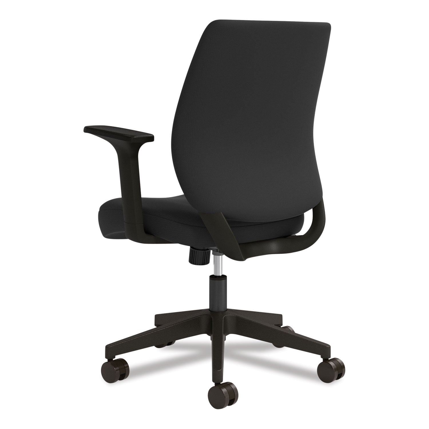 Essentials Fabric Task Chair with Arms, Supports Up to 275 lb, Black Seat/Back, Black Base Union & Scale™ Flipcost