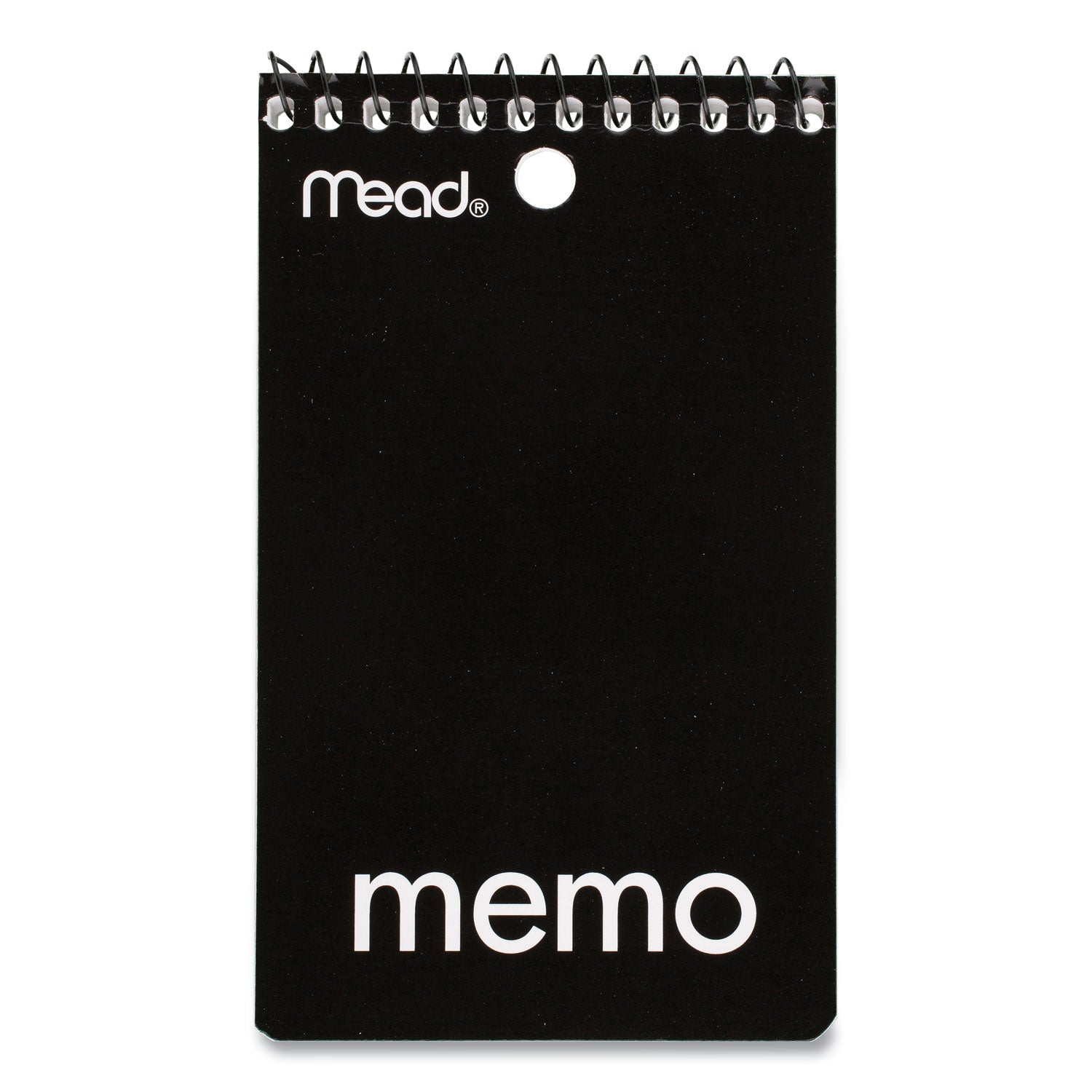 Wirebound Memo Pad with Wall-Hanger Eyelet, Medium/College Rule, Randomly Assorted Cover Colors, 60 White 3 x 5 Sheets