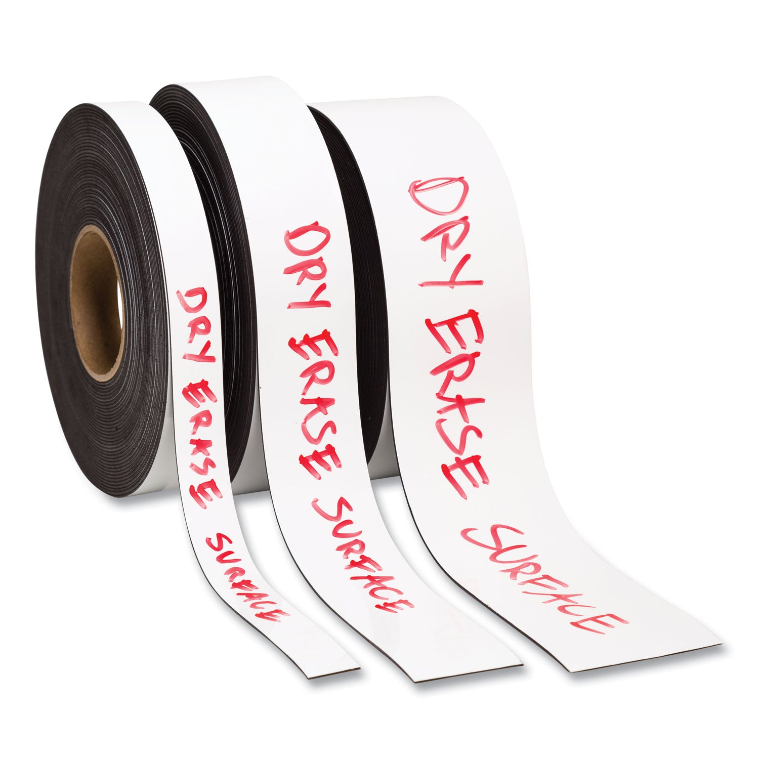 U Brands Dry Erase Magnetic Tape Roll, 2" x 50 ft, White