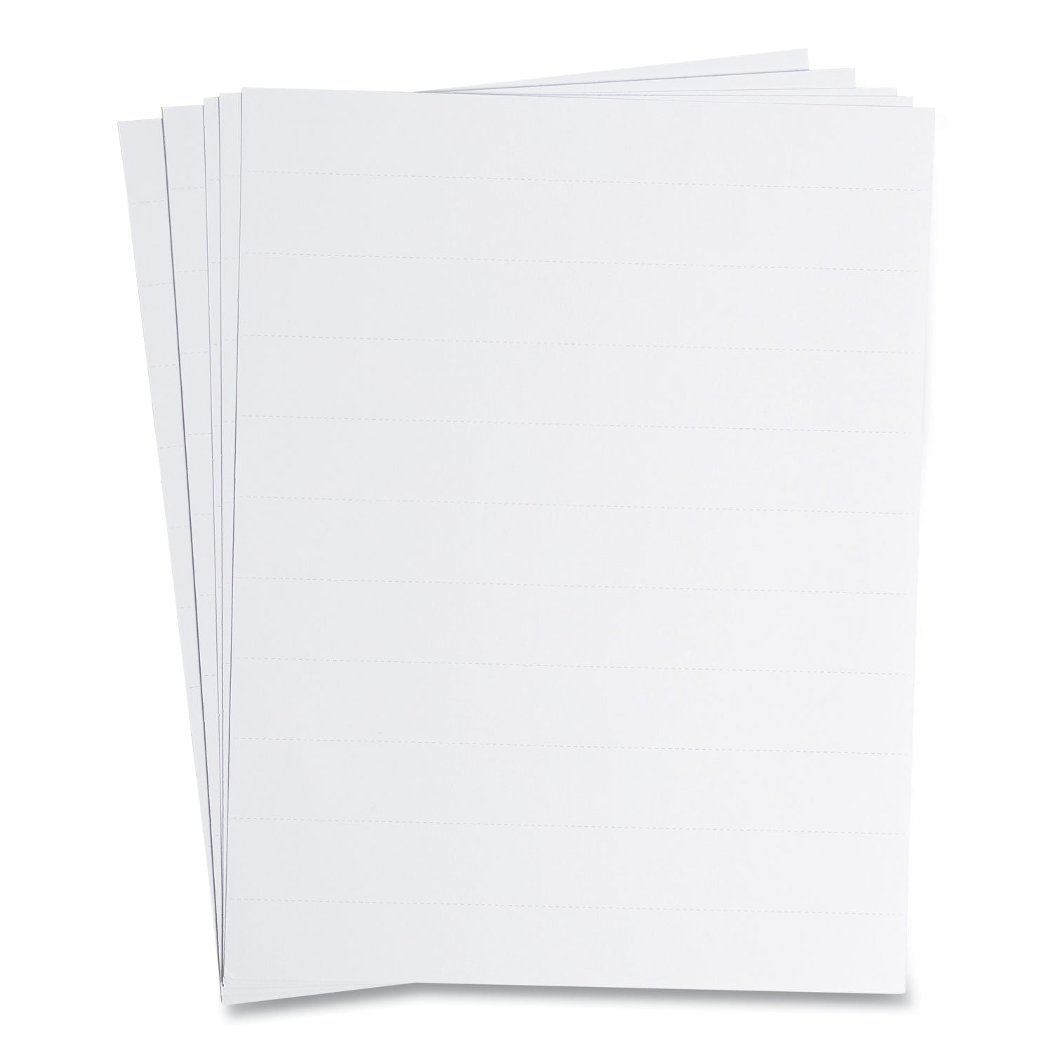 U Brands Data Card Replacement Sheet, 8.5 x 11 Sheets, Perforated at 1", White, 10/Pack