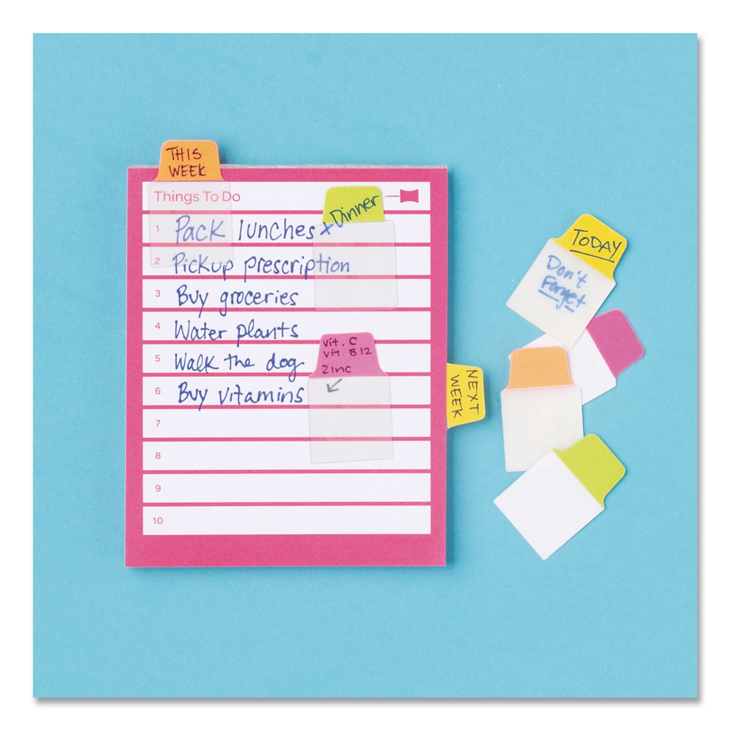 Avery® Ultra Tabs Repositionable Tabs, Mini Tabs: 1" x 1.5", 1/5-Cut, Assorted Neon Colors, 40/Pack