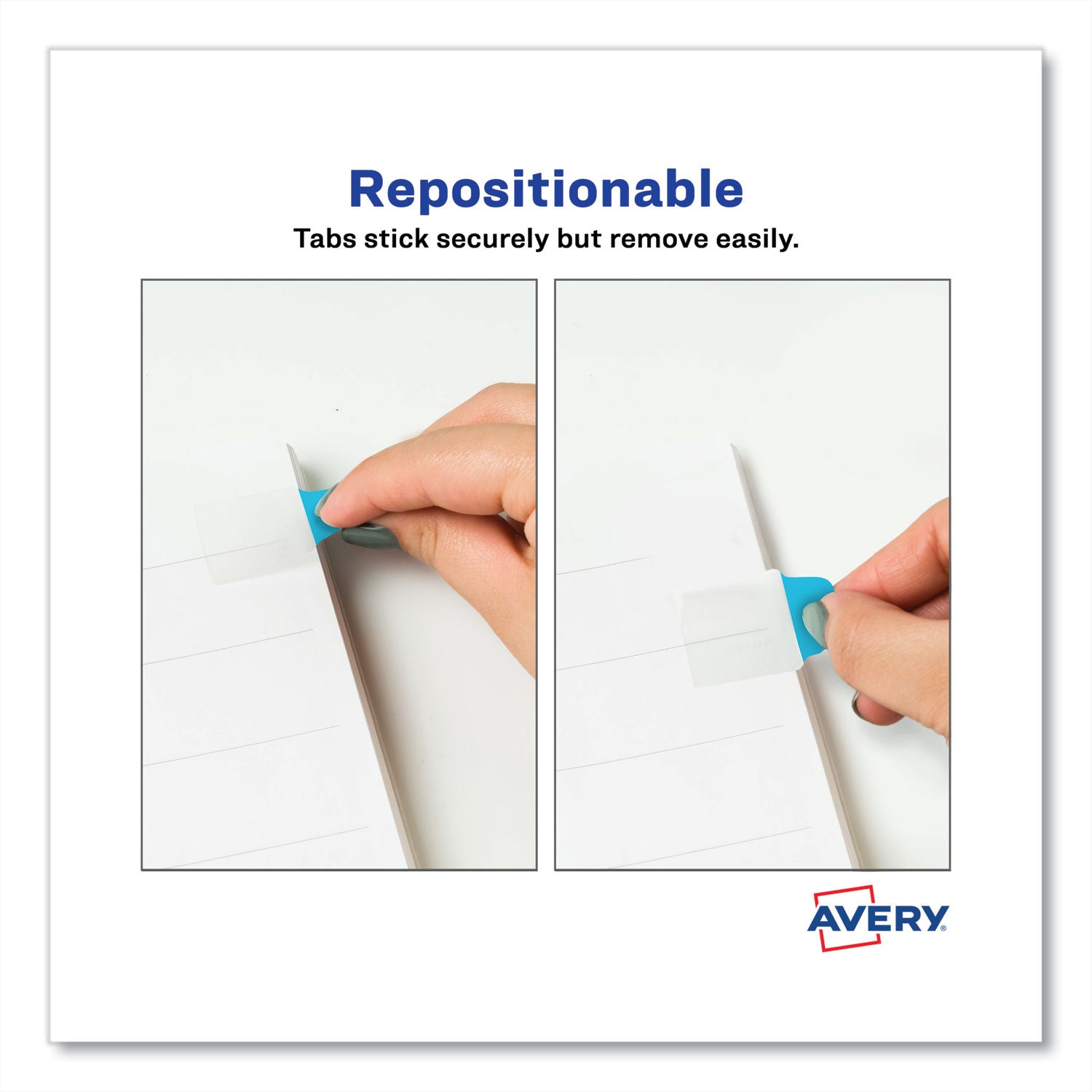 Avery® Ultra Tabs Repositionable Tabs, Mini Tabs: 1" x 1.5", 1/5-Cut, Assorted Colors, 80/Pack