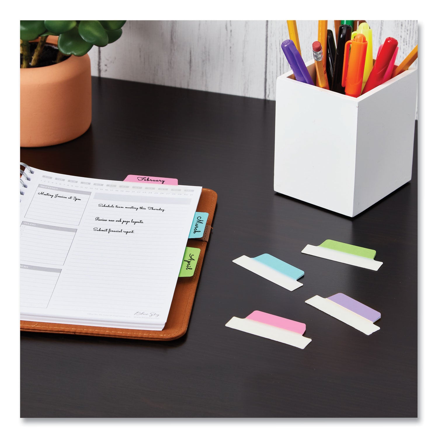 Avery® Ultra Tabs Repositionable Tabs, Margin Tabs: 2.5" x 1", 1/5-Cut, Assorted Pastel Colors, 24/Pack