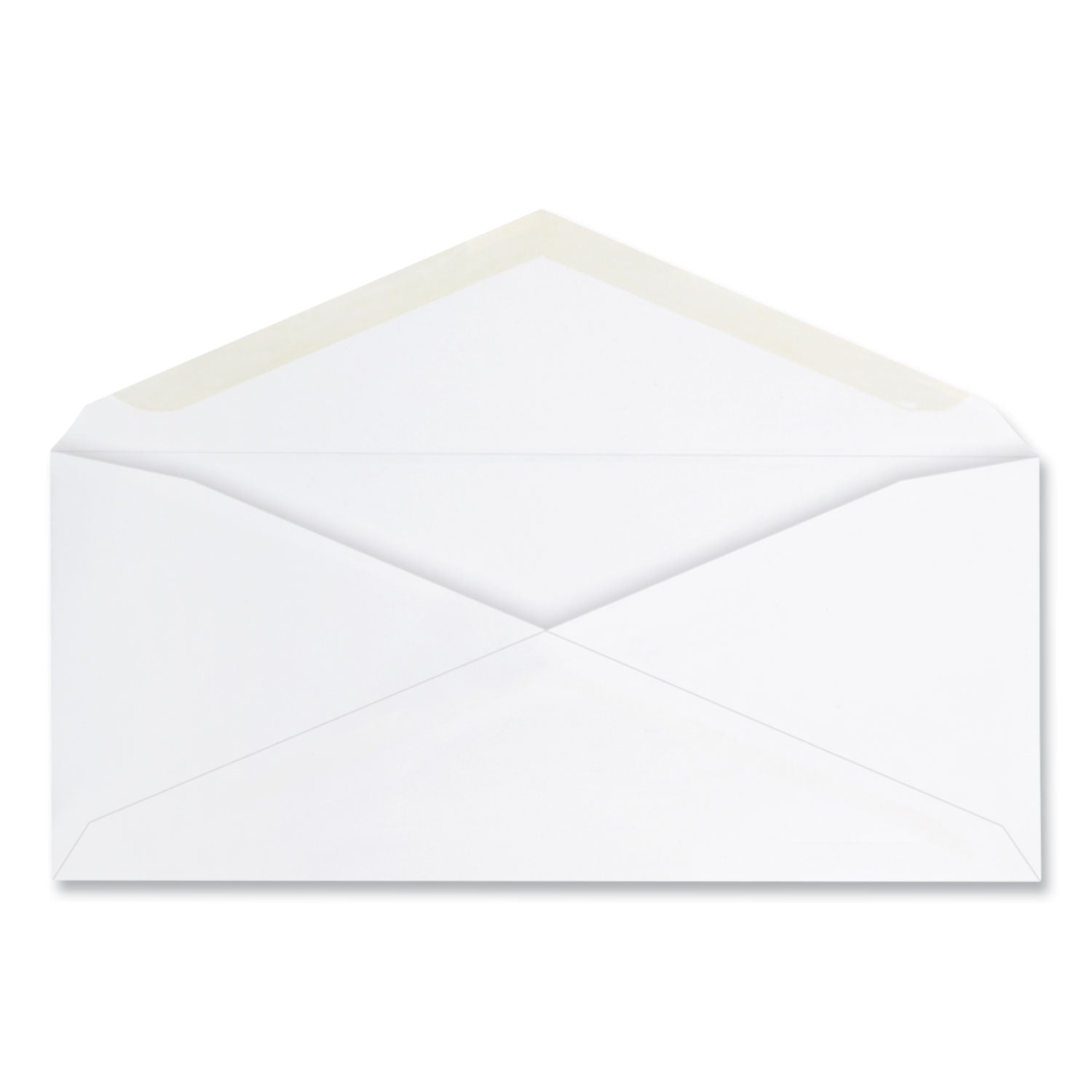 Open-Side Business Envelope, #10, Commercial Flap, Gummed Closure, 4.25 x 9.63, White, 125/Box