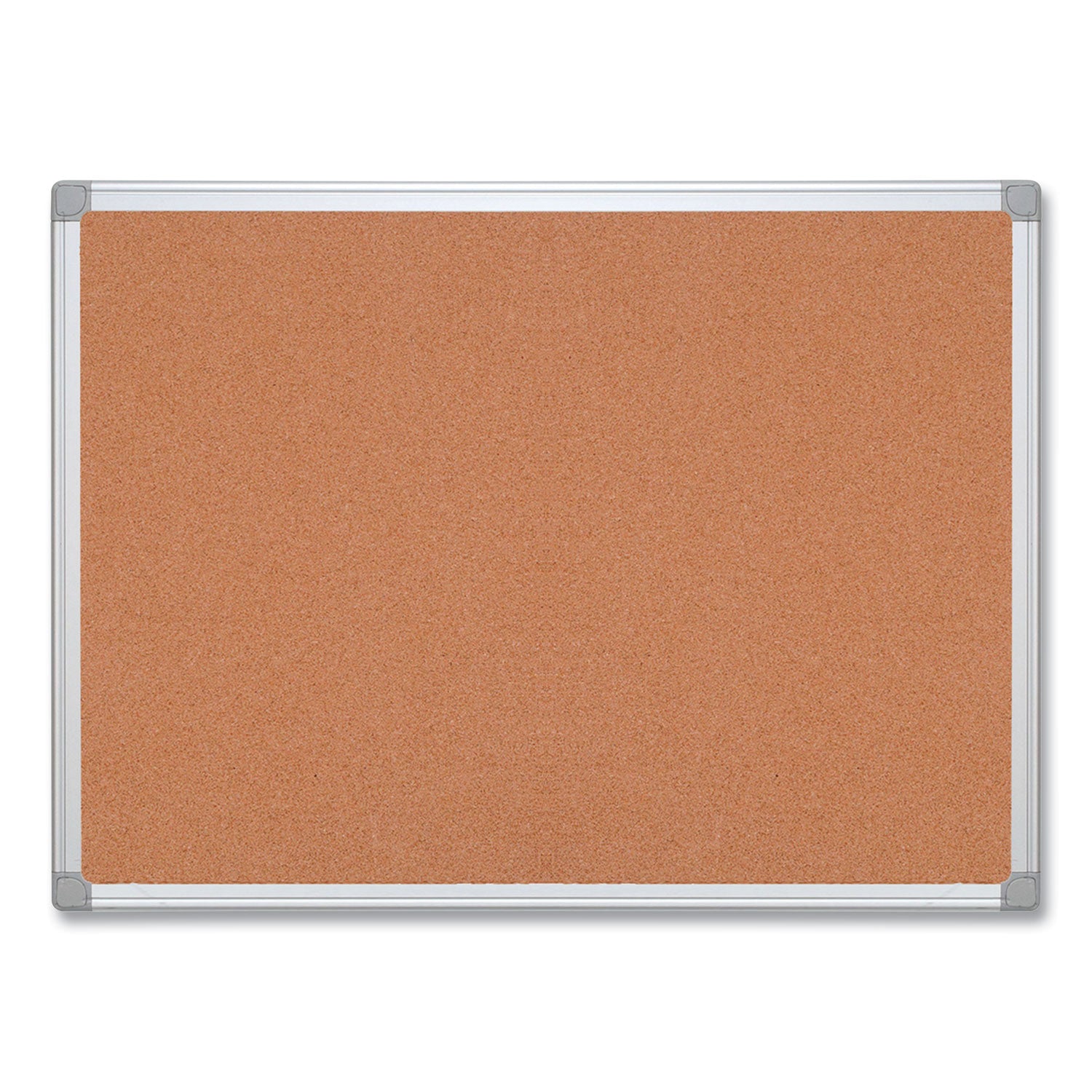 Earth Cork Board, 72 x 48, Tan Surface, Silver Aluminum Frame