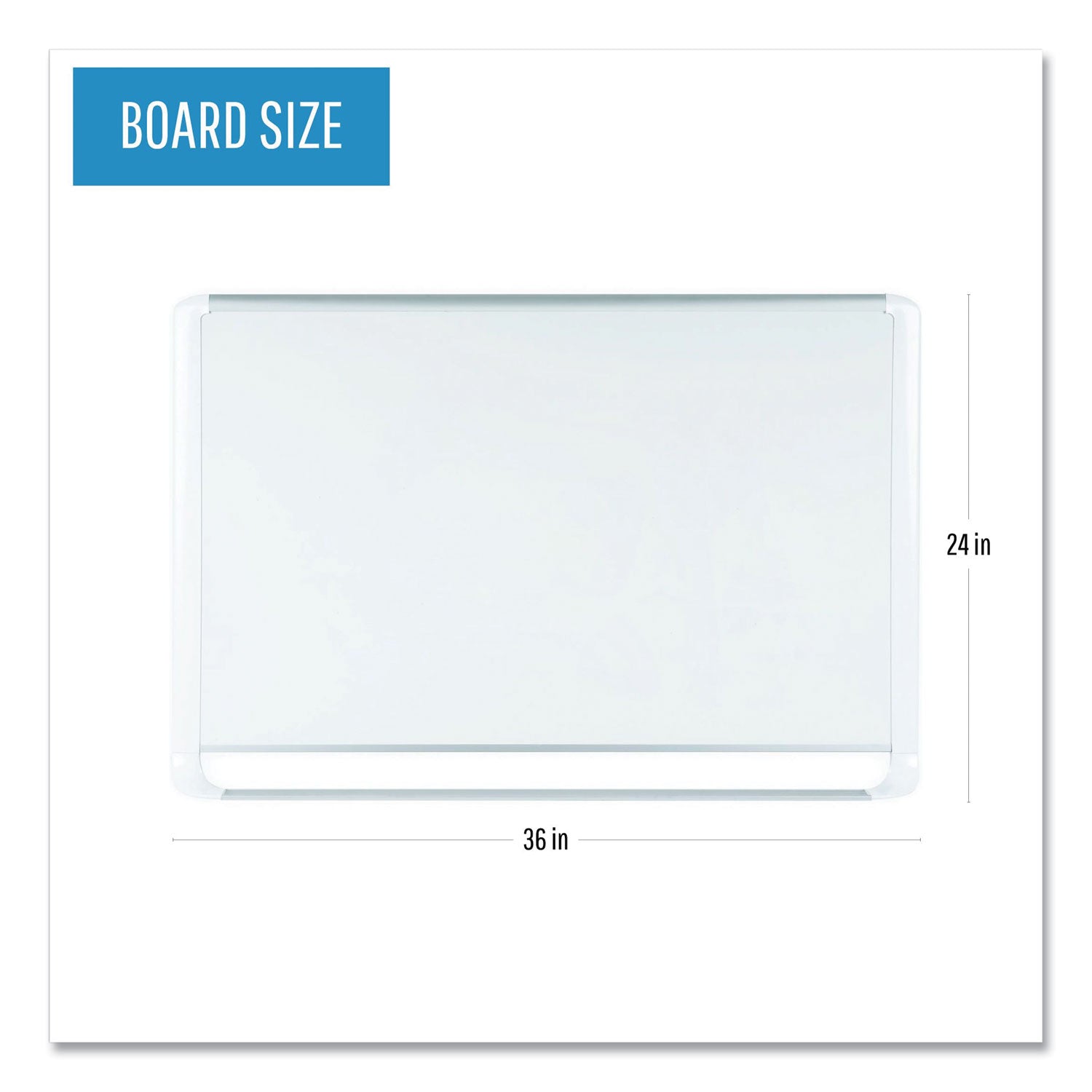 MasterVision® Gold Ultra Magnetic Dry Erase Boards, 36 x 24, White Surface, White Aluminum Frame