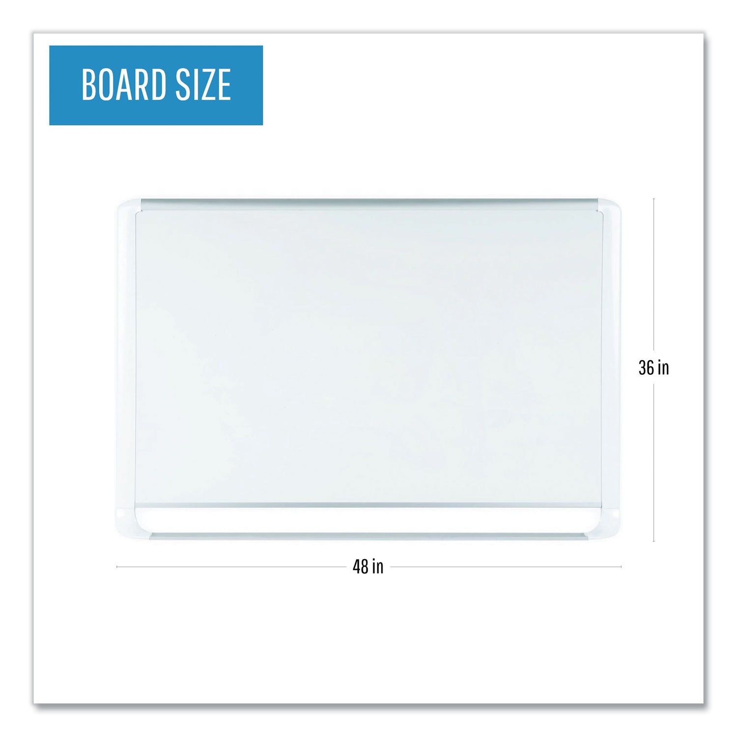 MasterVision® Gold Ultra Magnetic Dry Erase Boards, 48 x 36, White Surface, White Aluminum Frame