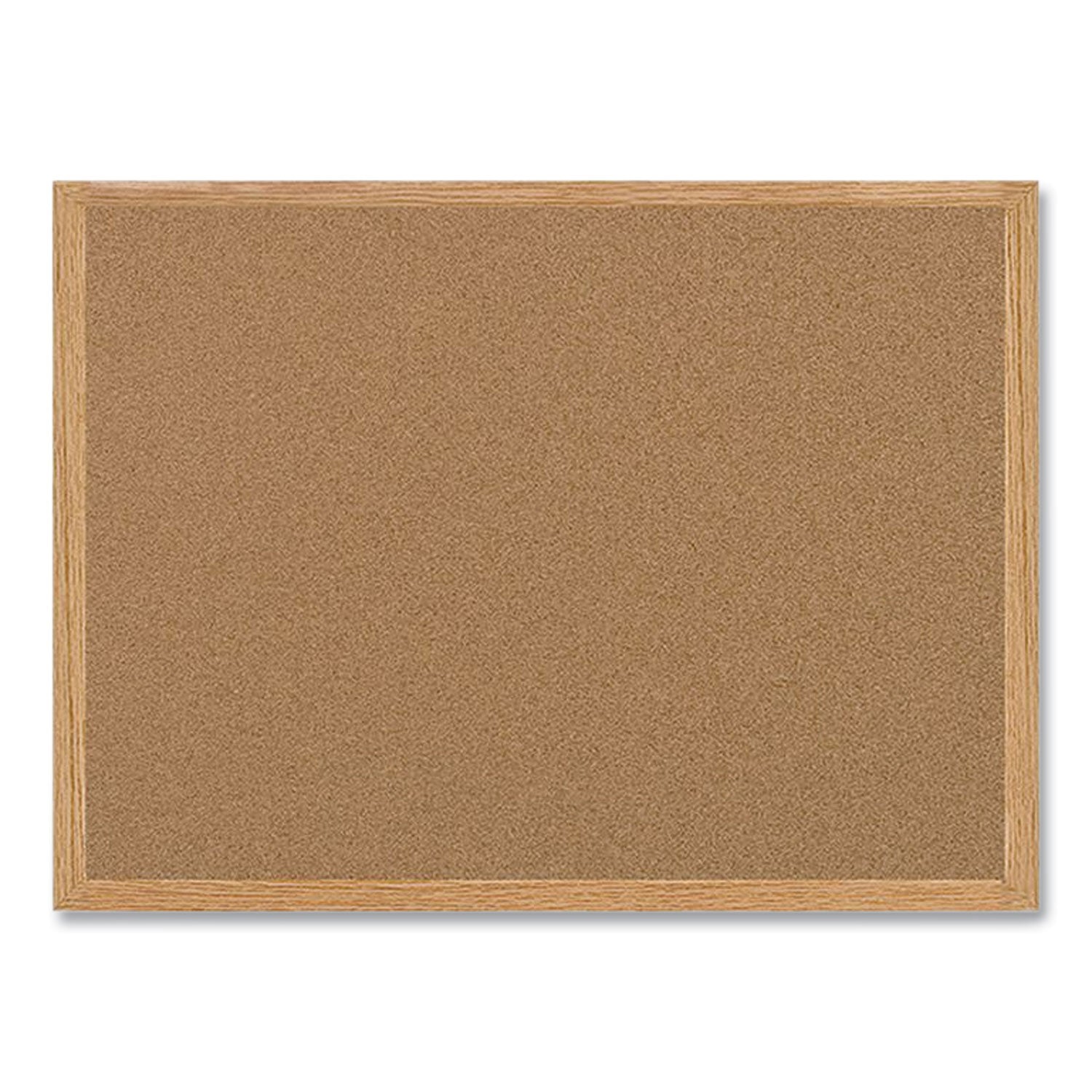 Earth Cork Board, 48 x 36, Tan Surface, Oak Wood Frame