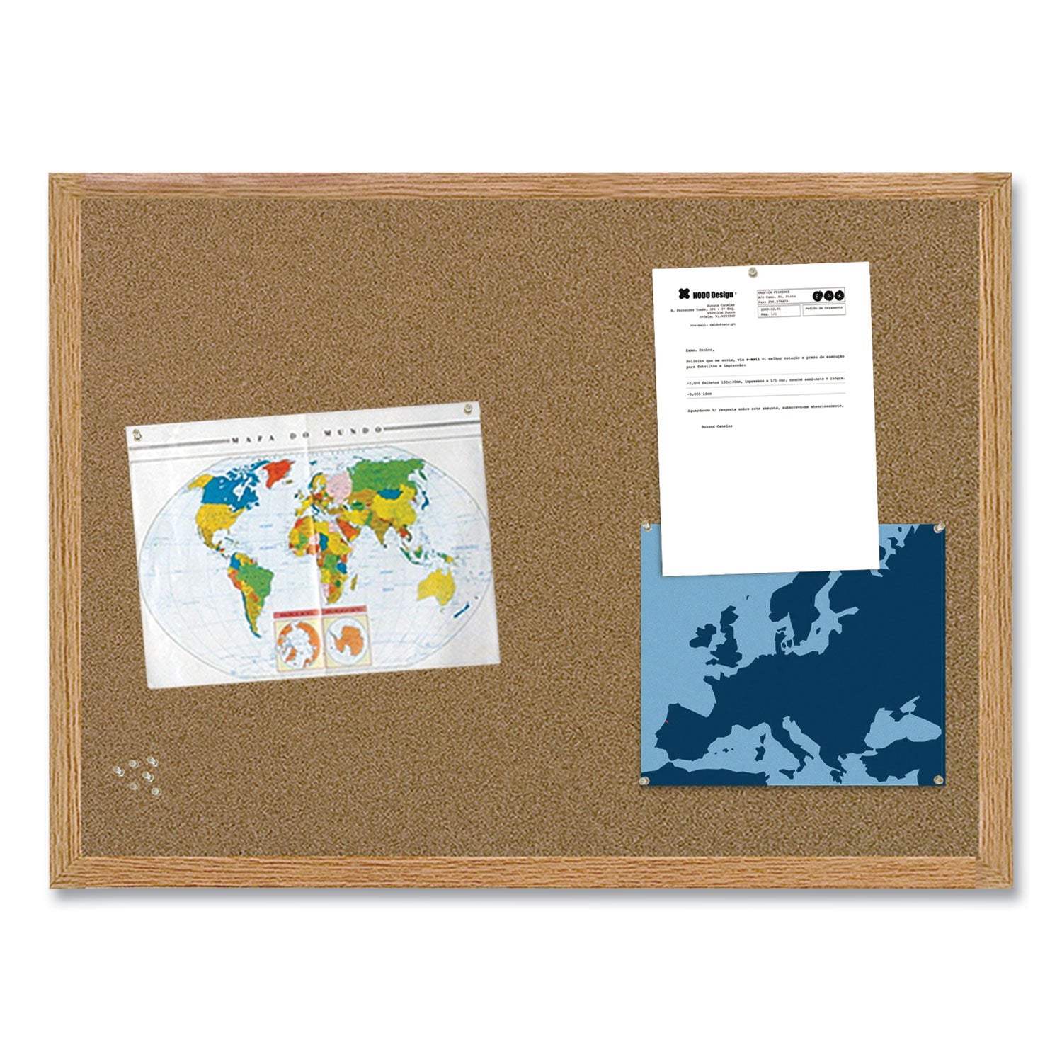 MasterVision® Earth Cork Board, 72 x 48, Tan Surface, Oak Wood Frame