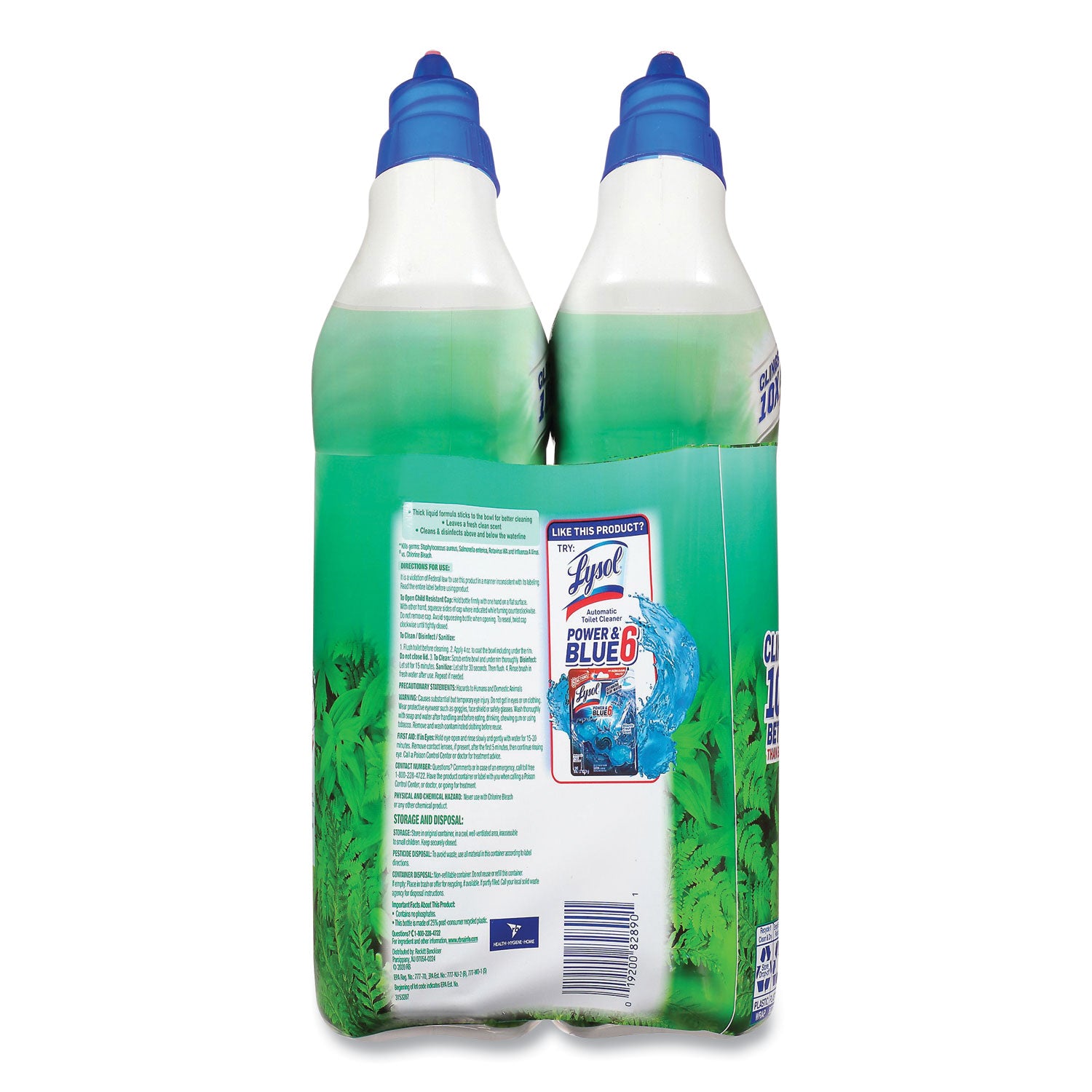 LYSOL® Brand Cling and Fresh Toilet Bowl Cleaner, Forest Rain Scent, 24 oz, 2/Pack