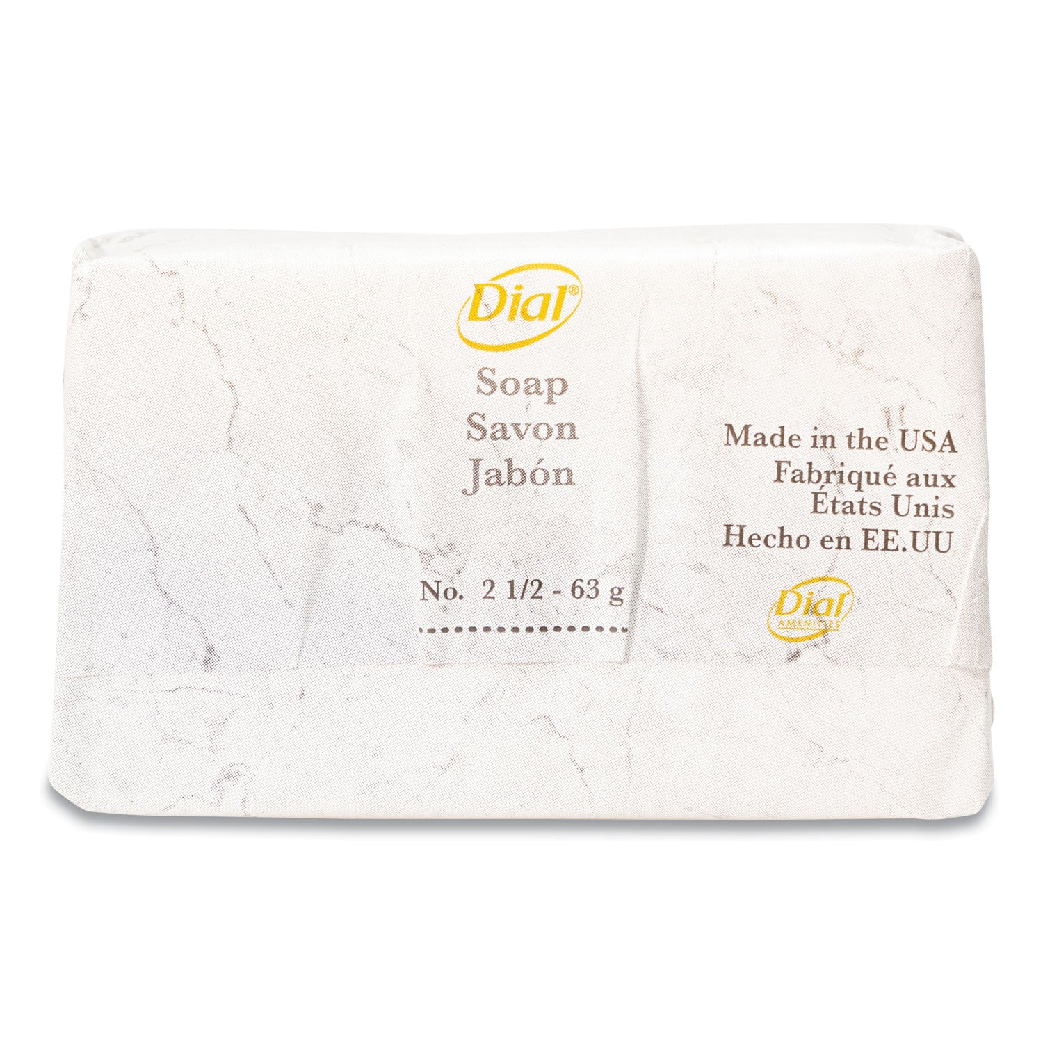 Dial® Amenities Amenities Deodorant Soap, Pleasant Scent, # 2 1/2 Individually Wrapped Bar, 200/Carton