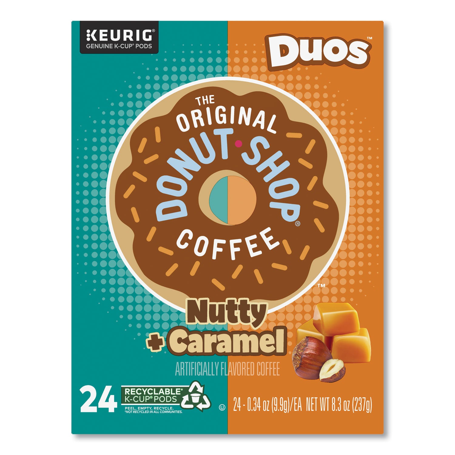 The Original Donut Shop® Nutty Plus Caramel K-Cup, 0.34 oz, 24/Box