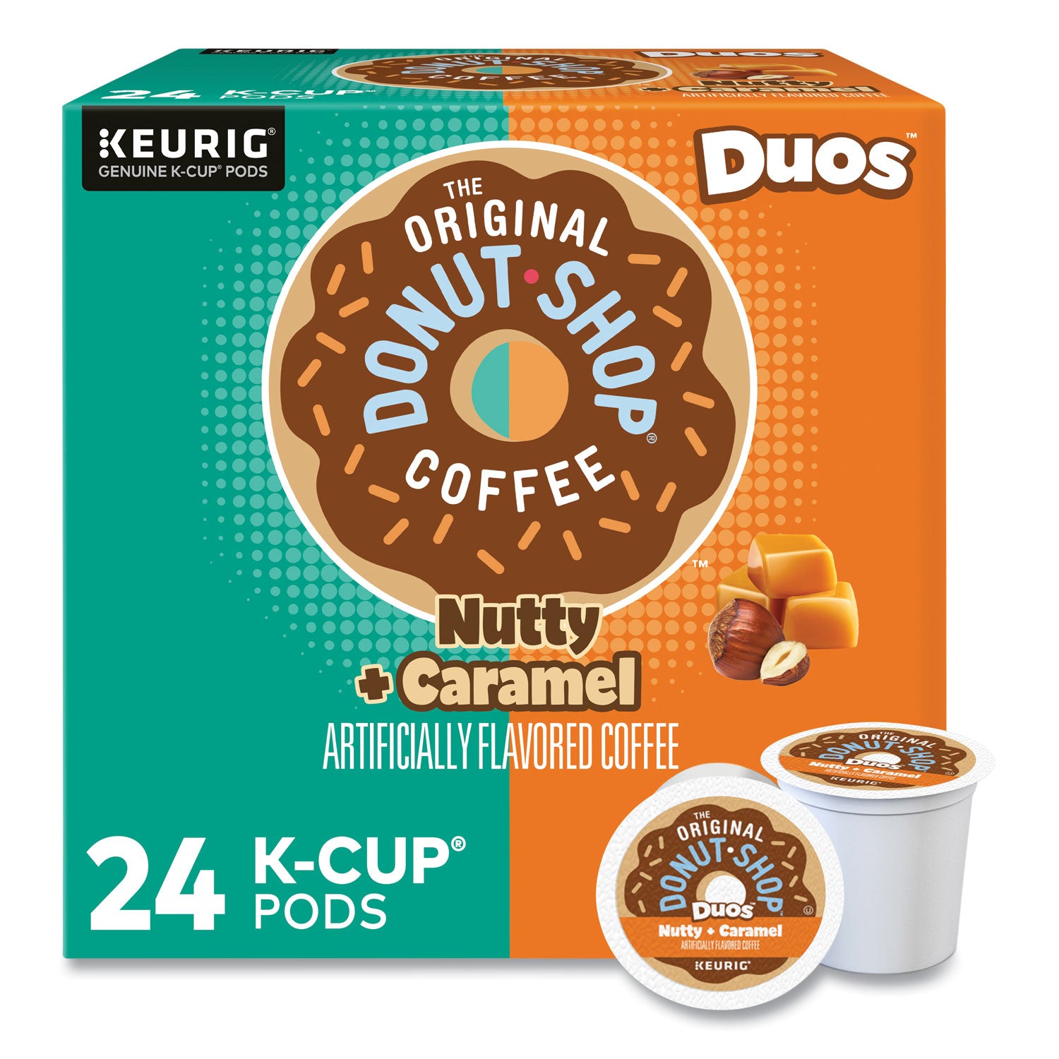 The Original Donut Shop® Nutty Plus Caramel K-Cup, 0.34 oz, 24/Box