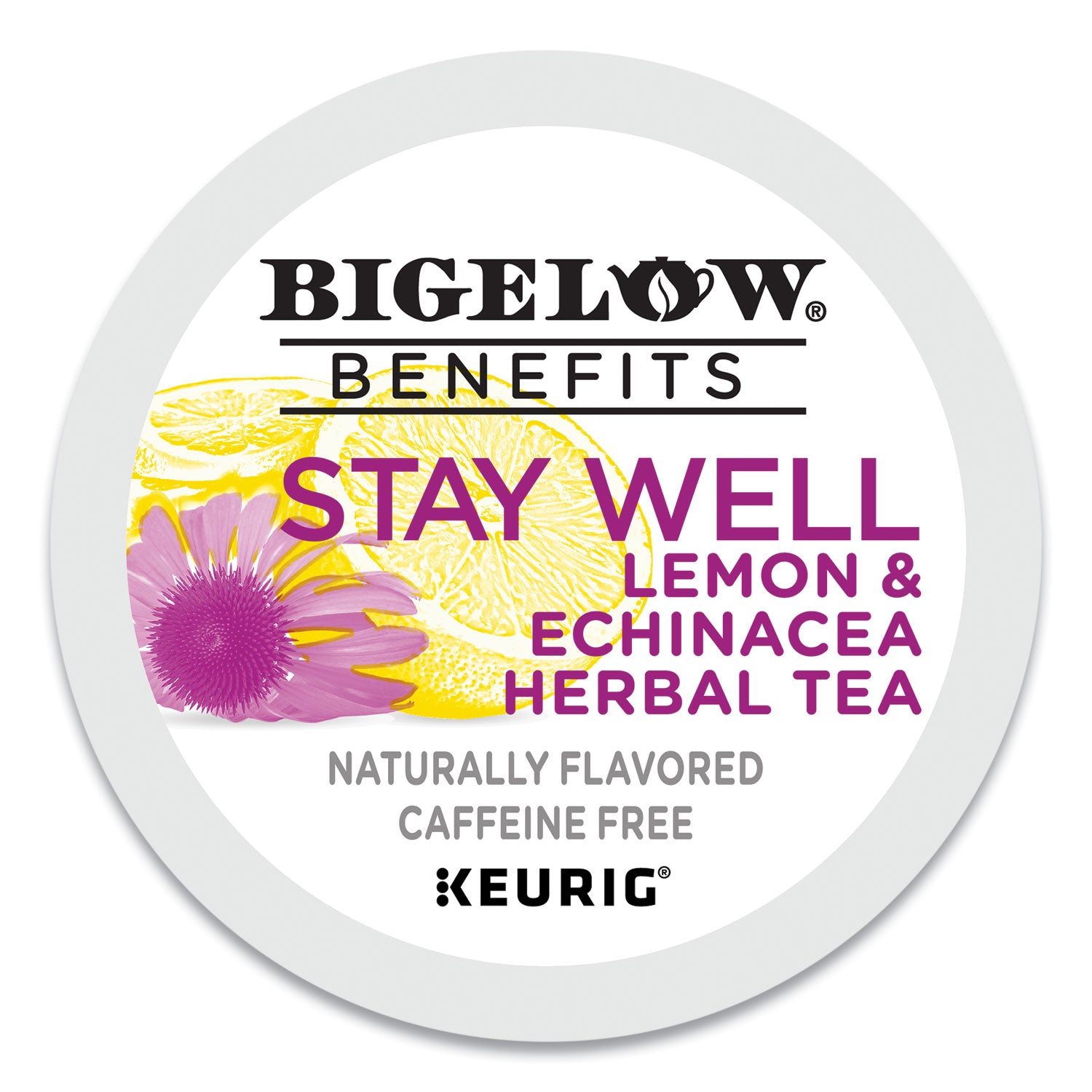 Bigelow® Benefits Lemon and Echinacea Herbal K-Cup, 0.11 oz, 22/Box