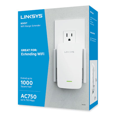 LINKSYS™ AC750 BOOST Wi-Fi Extender, 1 Port, Dual-Band 2.4 GHz/5 GHz - Flipcost