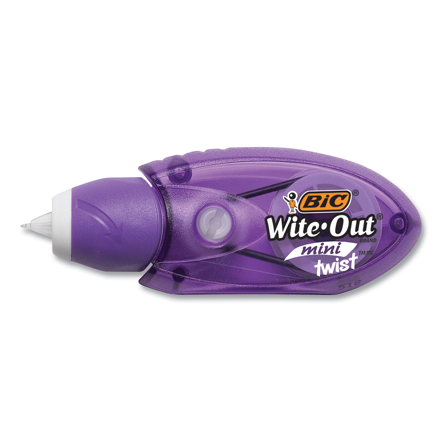 BIC® Wite-Out Mini Twist Correction Tape, Non-Refillable, Blue/Fuchsia Applicators 0.2" x 314", 2/Pack