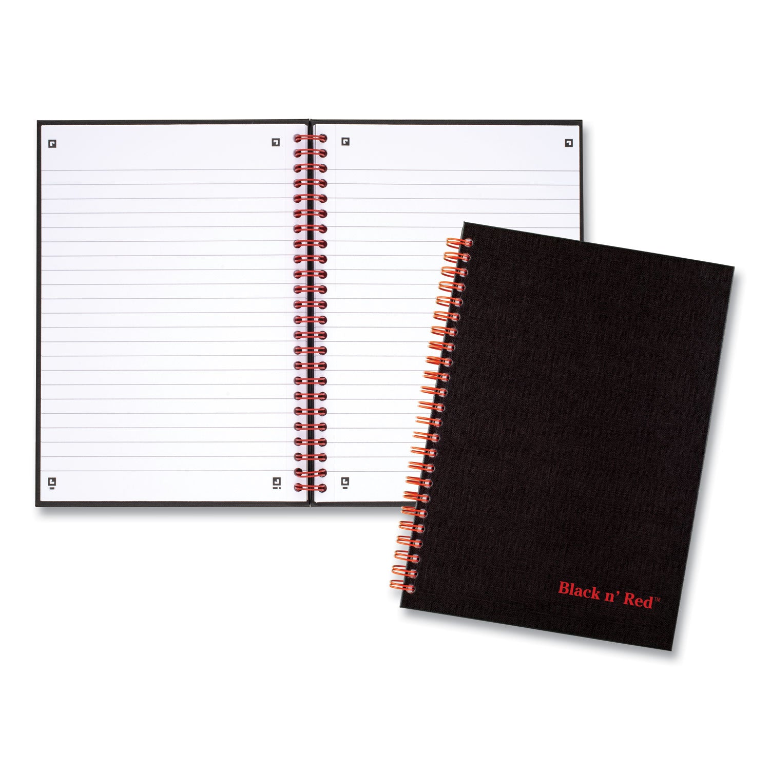 Black n' Red™ Hardcover Twinwire Notebooks, SCRIBZEE Compatible, 1-Subject, Wide/Legal Rule, Black Cover, (70) 8.25 x 5.88 Sheets