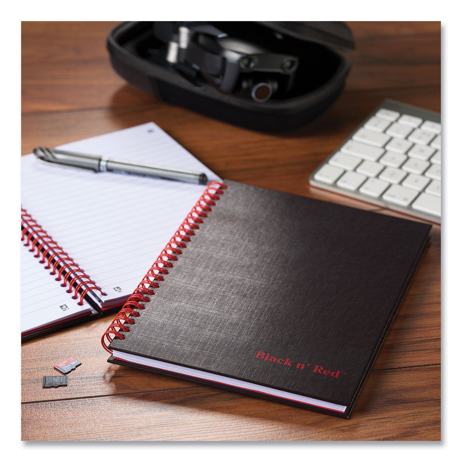 Black n' Red™ Hardcover Twinwire Notebooks, SCRIBZEE Compatible, 1-Subject, Wide/Legal Rule, Black Cover, (70) 9.88 x 6.88 Sheets