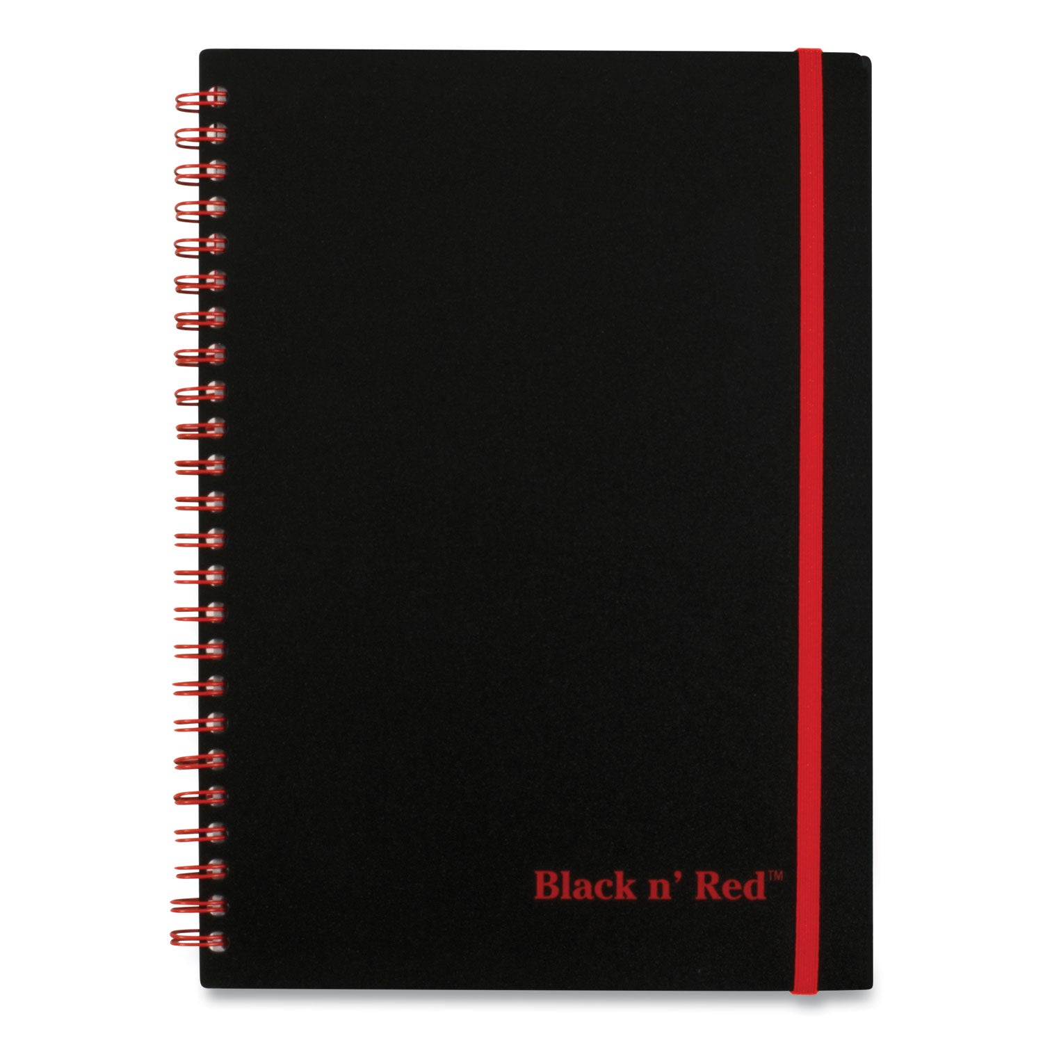 Black n' Red™ Flexible Cover Twinwire Notebooks, SCRIBZEE Compatible, 1-Subject, Wide/Legal Rule, Black Cover, (70) 8.25 x 5.63 Sheets