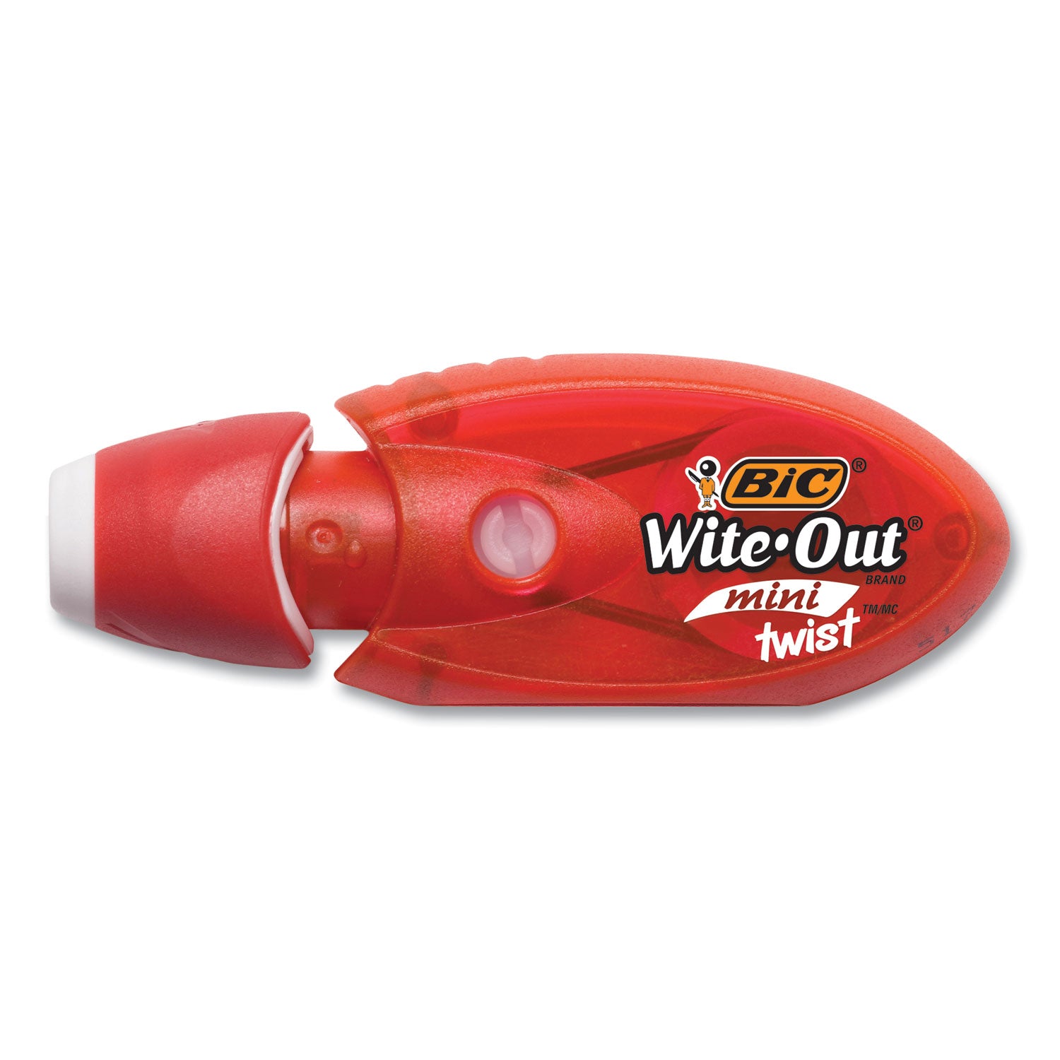 BIC® Wite-Out Mini Twist Correction Tape, Non-Refillable, Blue/Fuchsia Applicators 0.2" x 314", 2/Pack