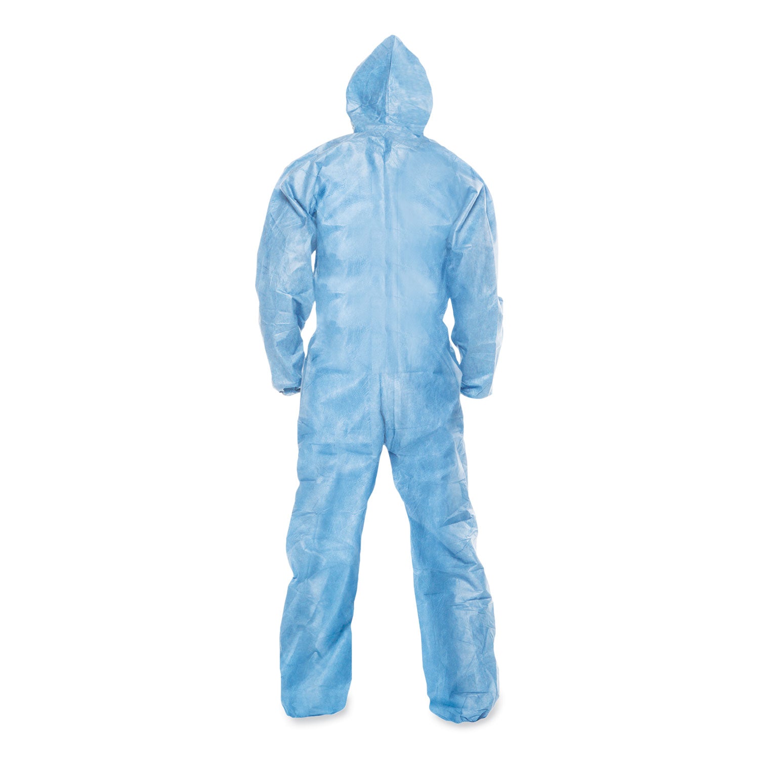 KleenGuard™ A65 Zipper Front Flame-Resistant Hooded Coveralls, Elastic Wrist and Ankles, X-Large, Blue, 25/Carton