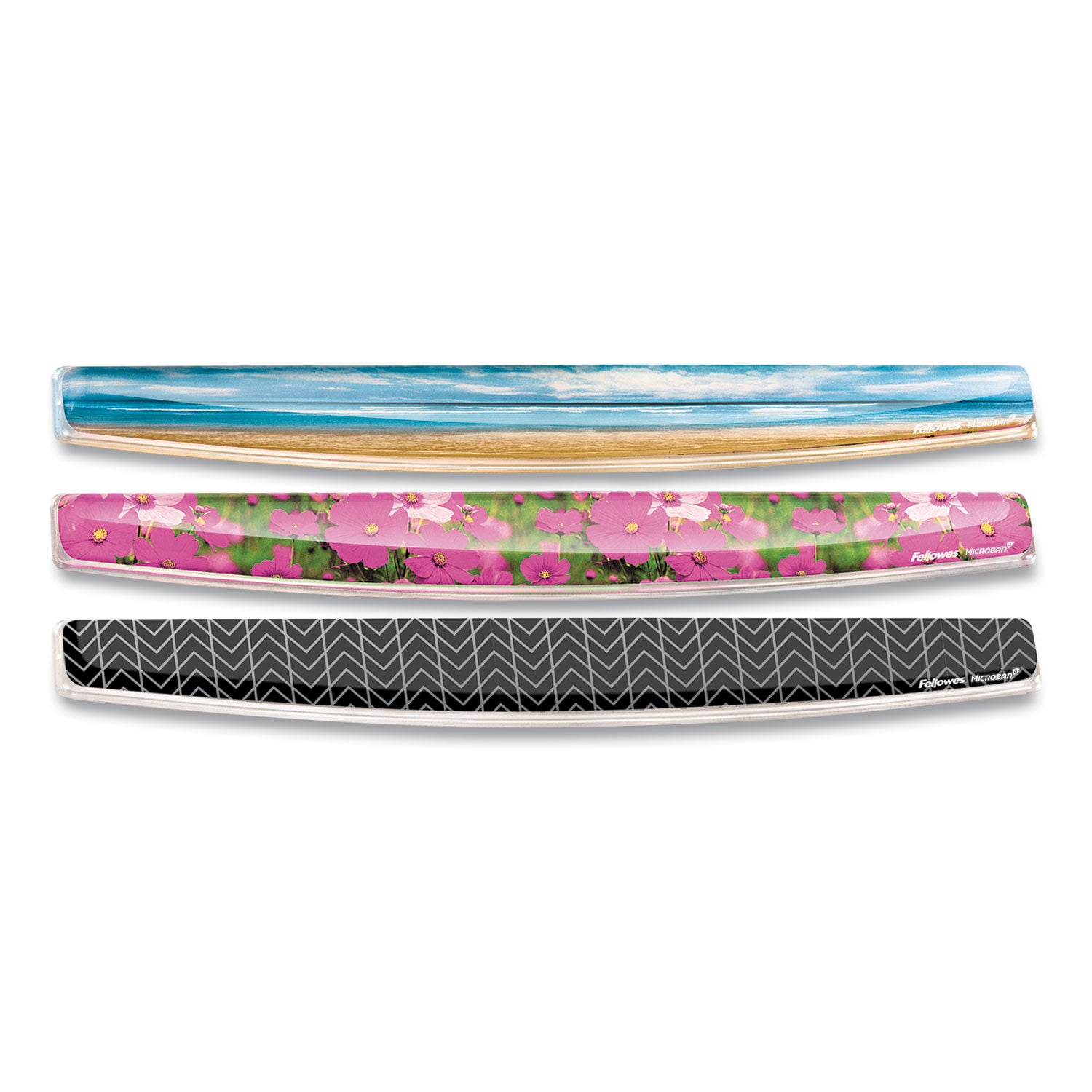 Fellowes® Photo Gel Keyboard Wrist Rest with Microban Protection, 18.56 x 2.31, Pink Flowers Design