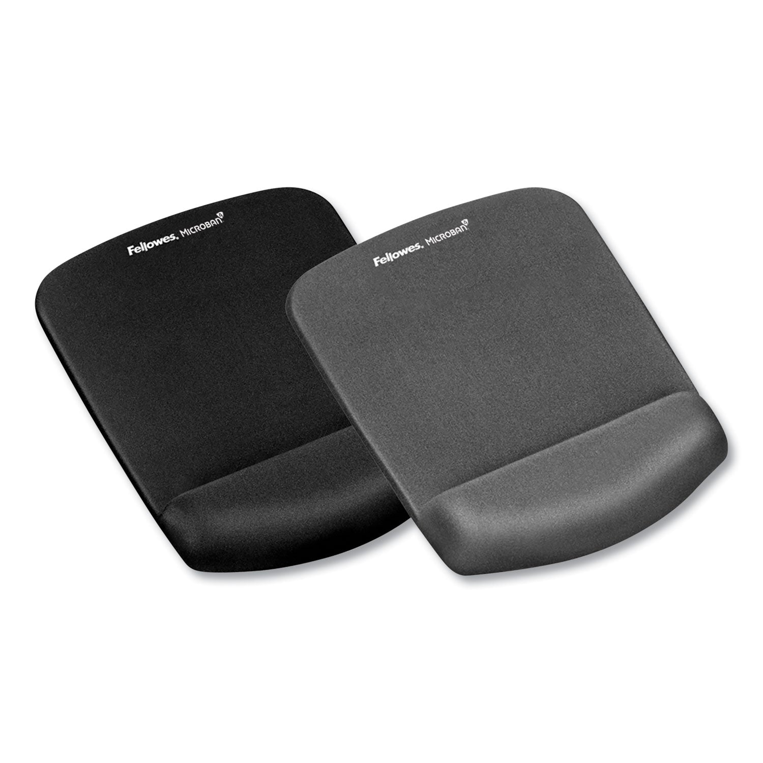 Fellowes® PlushTouch Mouse Pad with Wrist Rest, 7.25 x 9.37, Graphite