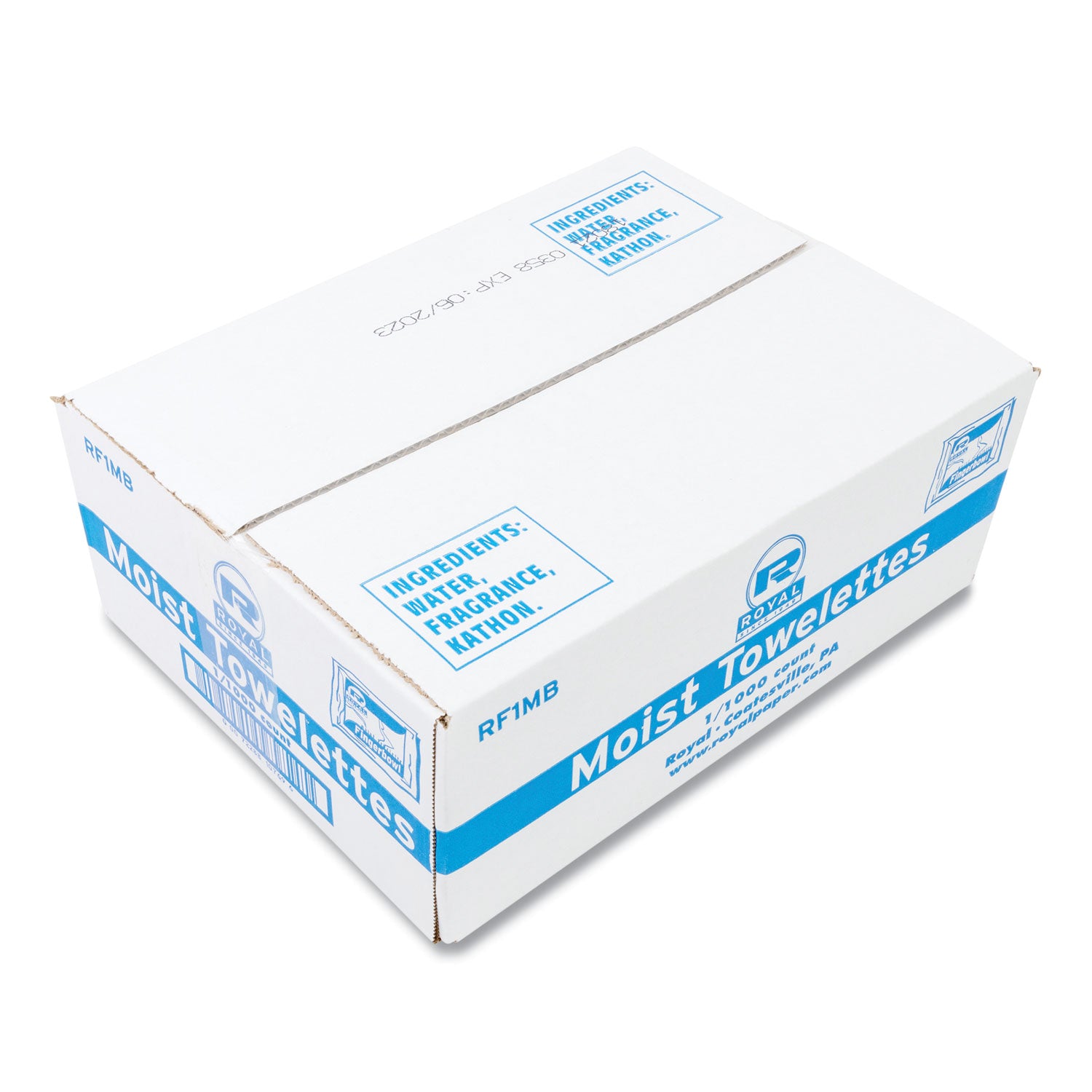 AmerCareRoyal® Moist Towelettes, Individually Wrapped, 4 x 6, Lemon Scent, White, 1,000/Carton