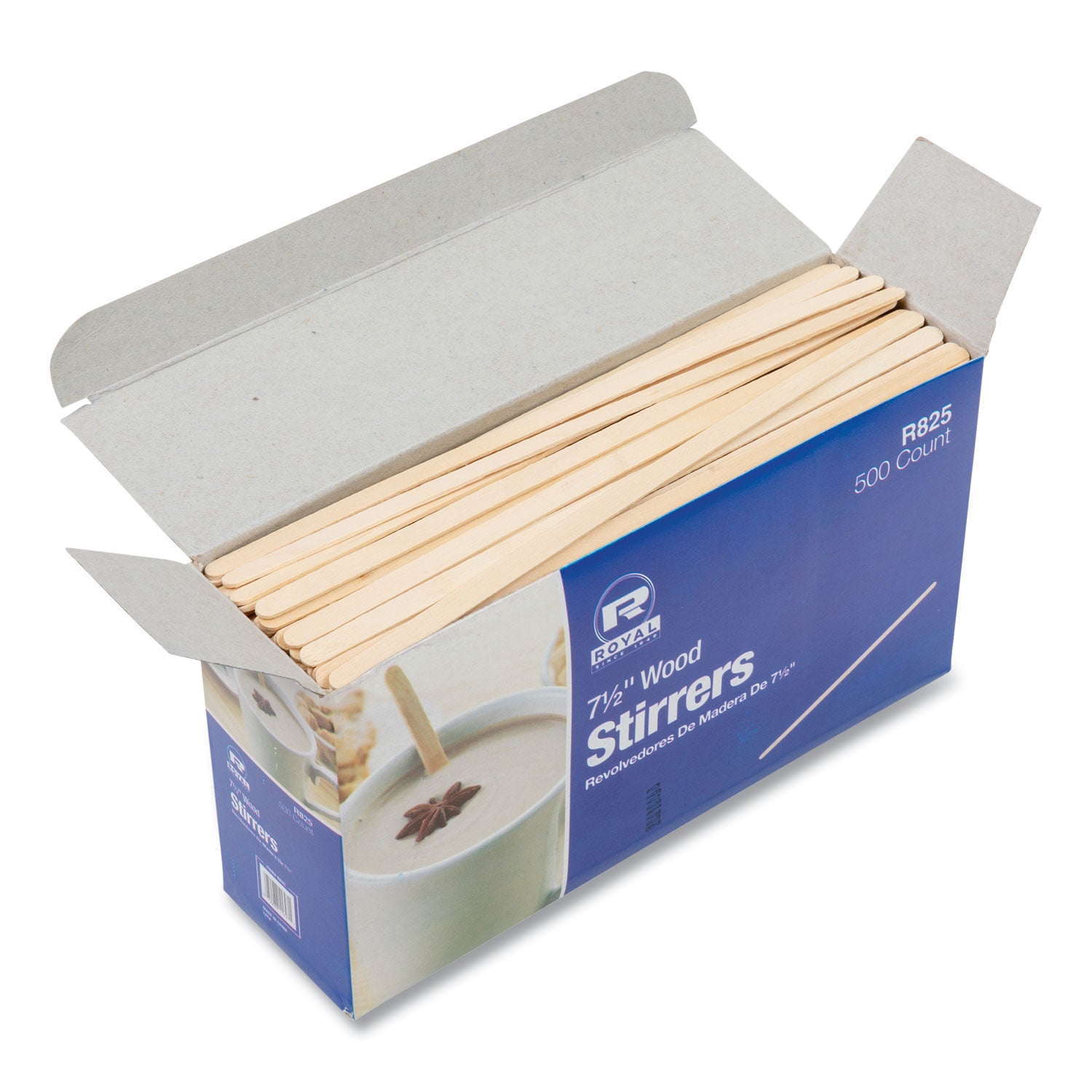 AmerCareRoyal® Wood Coffee Stirrers, 7.5" Long, 500/Box, 10 Boxes/Carton