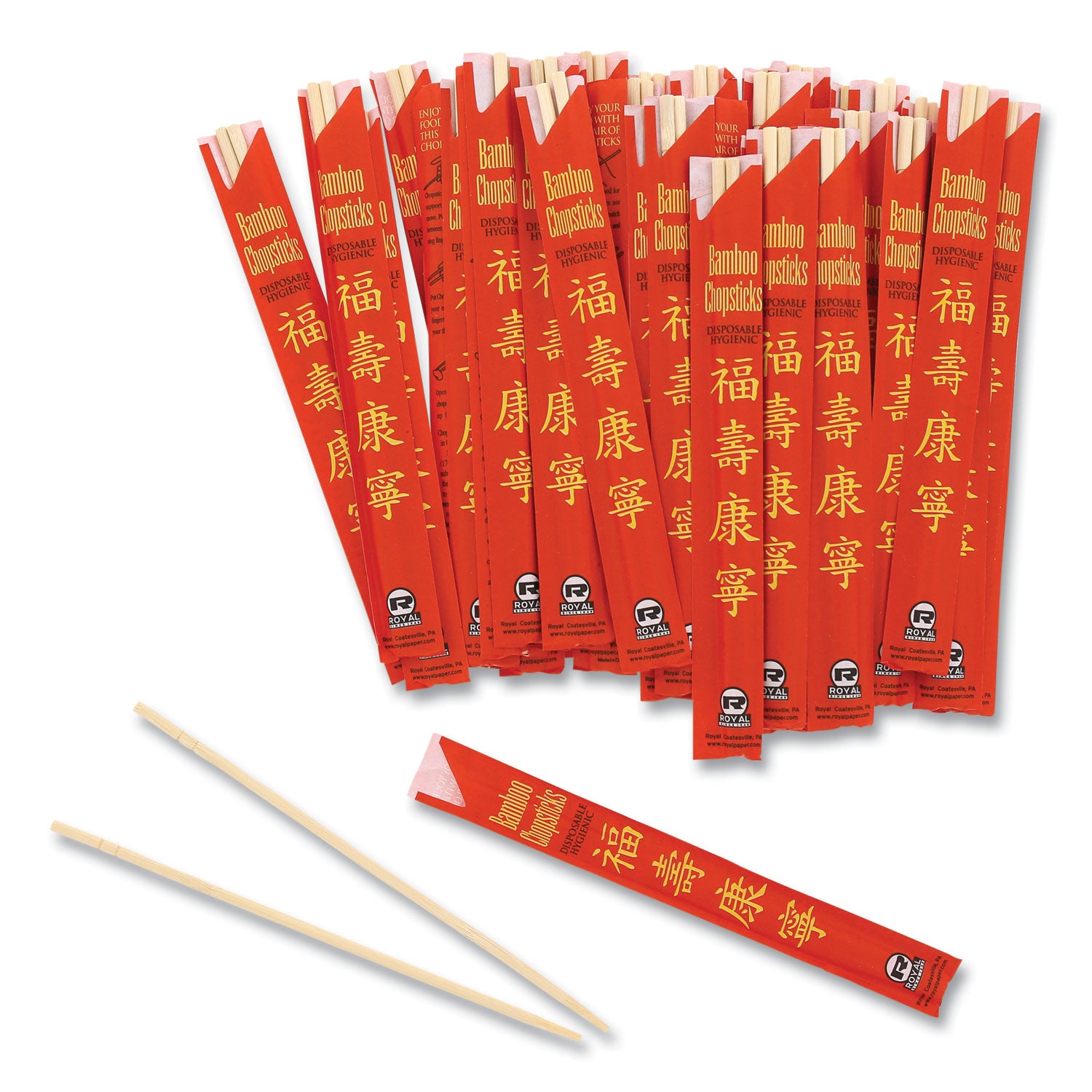 AmerCareRoyal® Chopsticks, Bamboo, 9", Natural, 1000/Carton