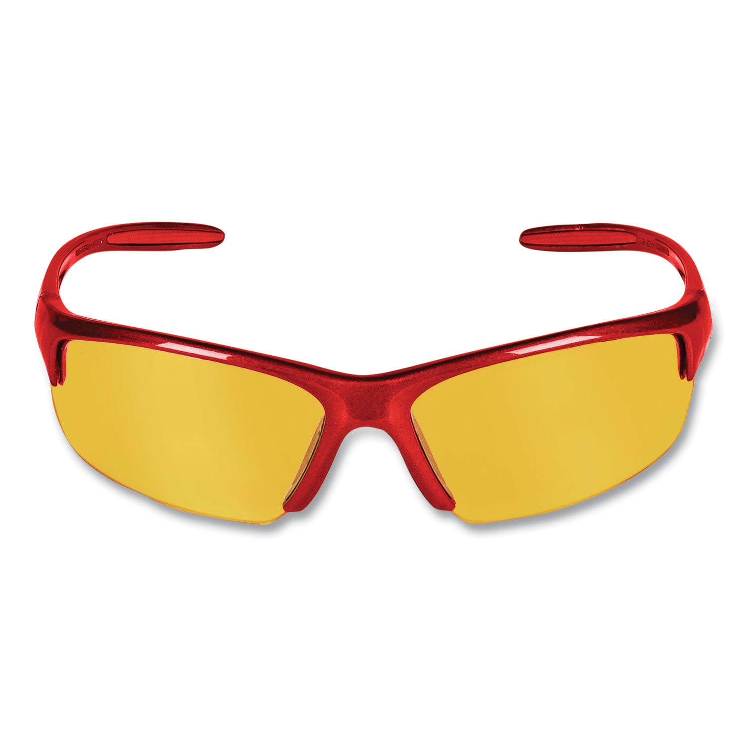 KleenGuard™ Equalizer Safety Glasses, Red Frames, Amber/Yellow Lens, 12/Box