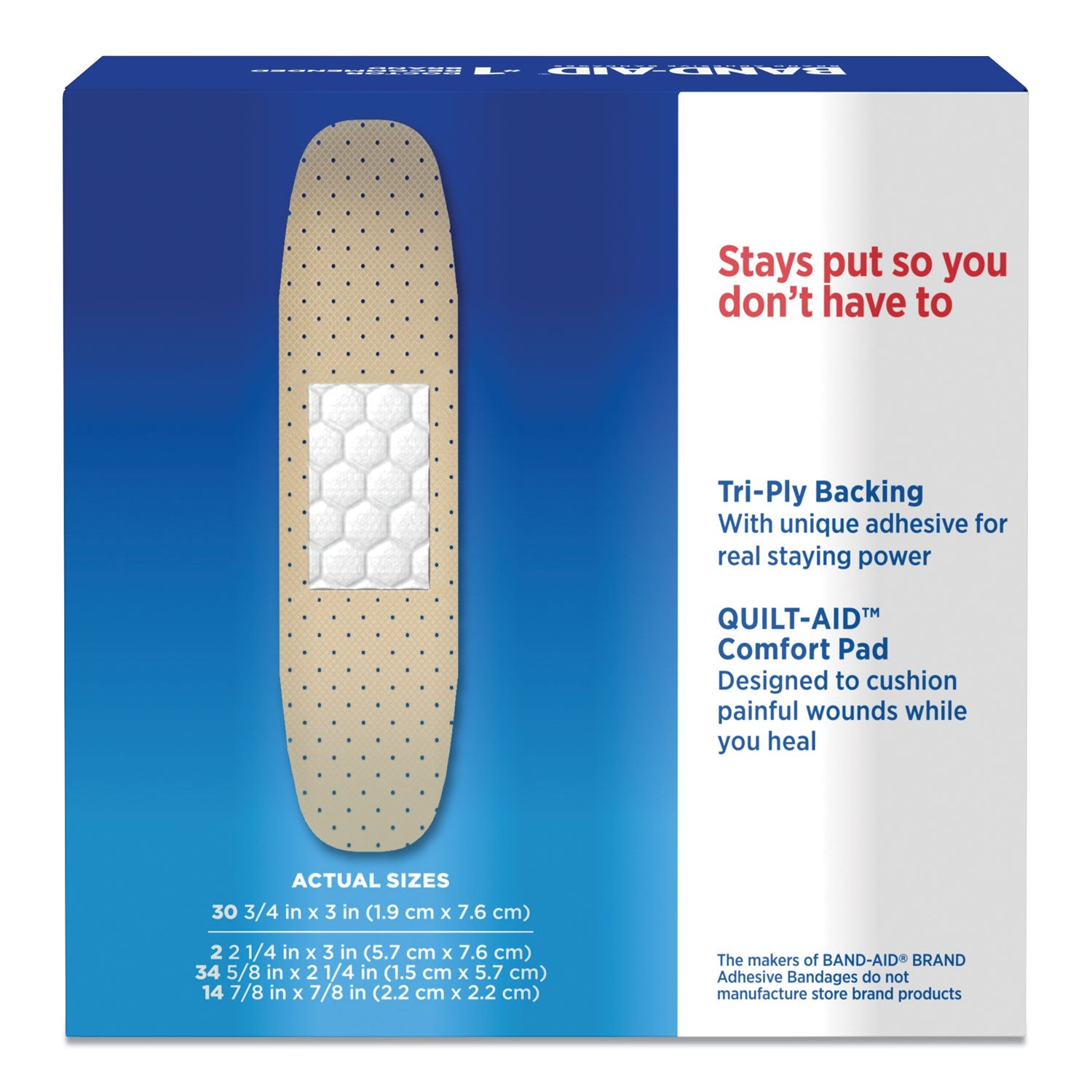 BAND-AID® Tru-Stay Sheer Strips Adhesive Bandages, Assorted, 80/Box