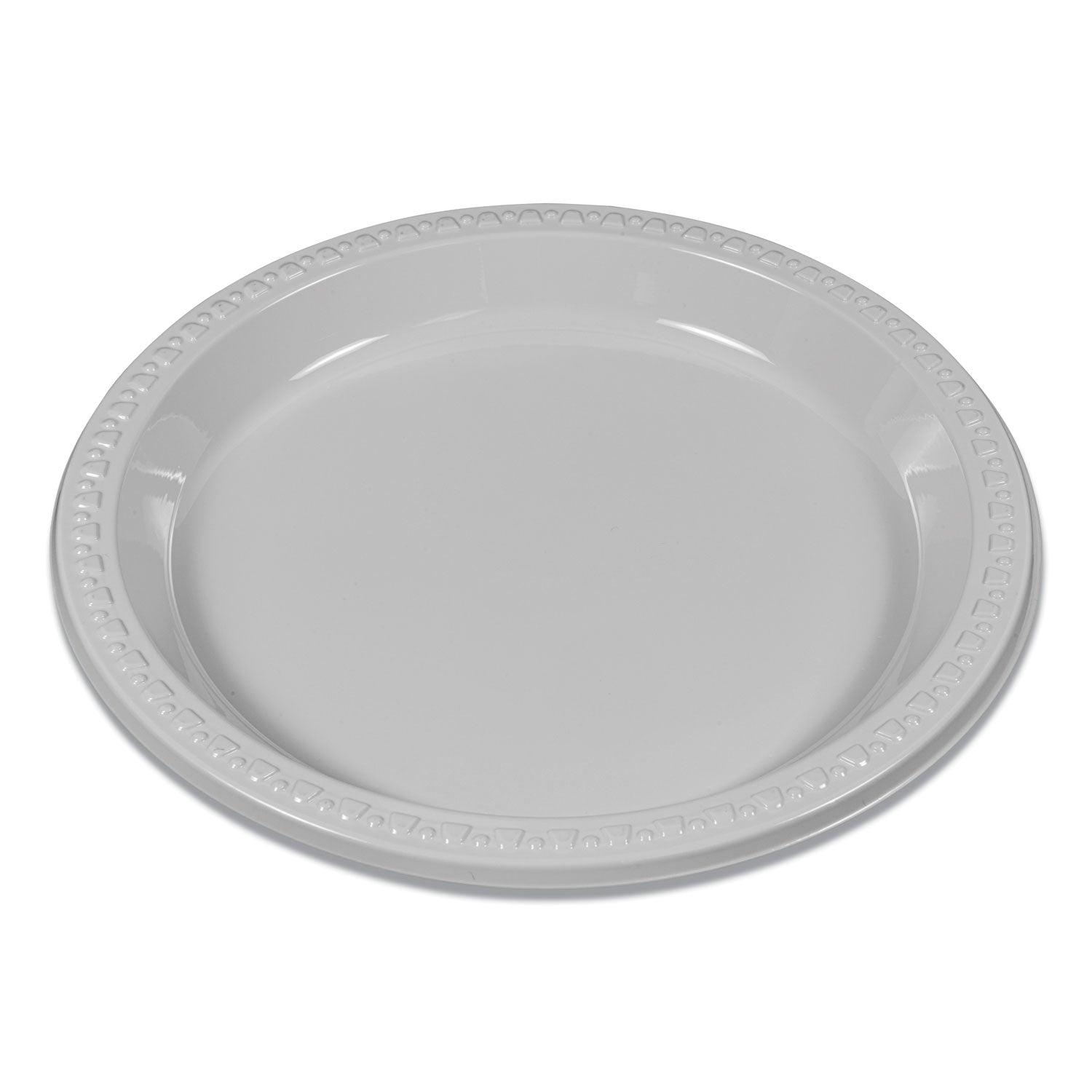 Tablemate® Plastic Dinnerware, Plates, 9" dia, White, 500/Carton