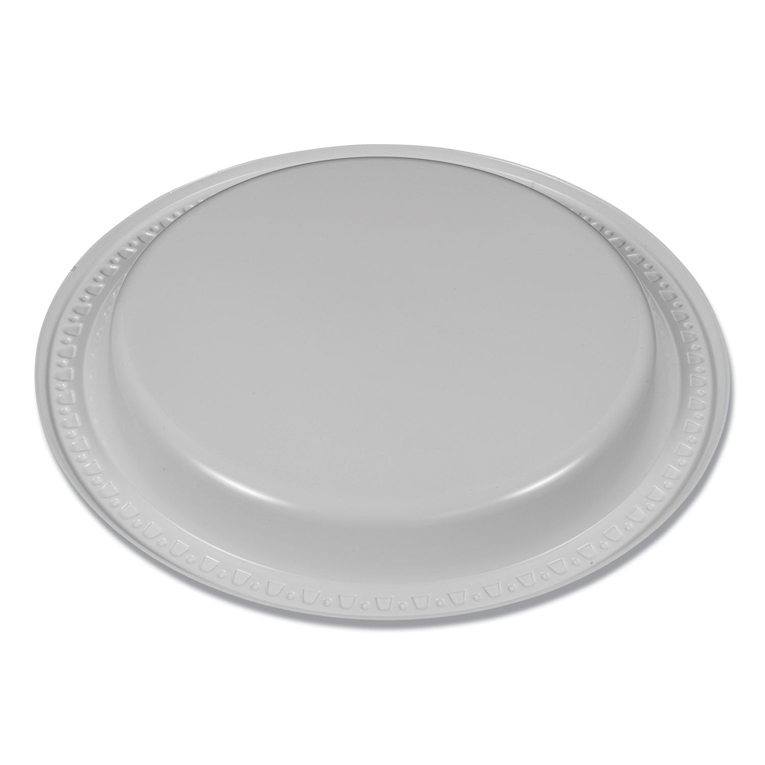 Tablemate® Plastic Dinnerware, Plates, 7" dia, White, 125/Pack