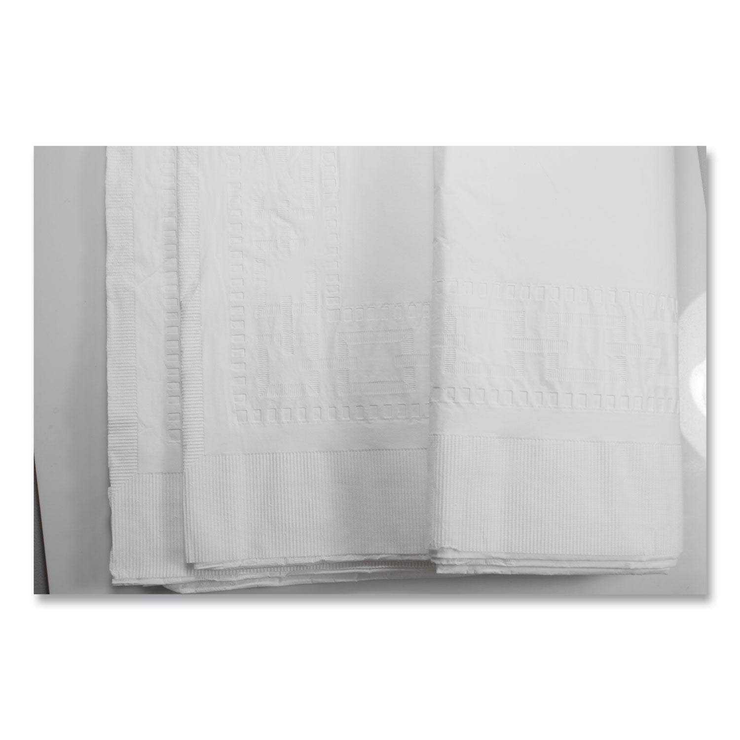 Tablemate® Table Set Poly Tissue Table Cover, 54" x 108", White, 6/Pack