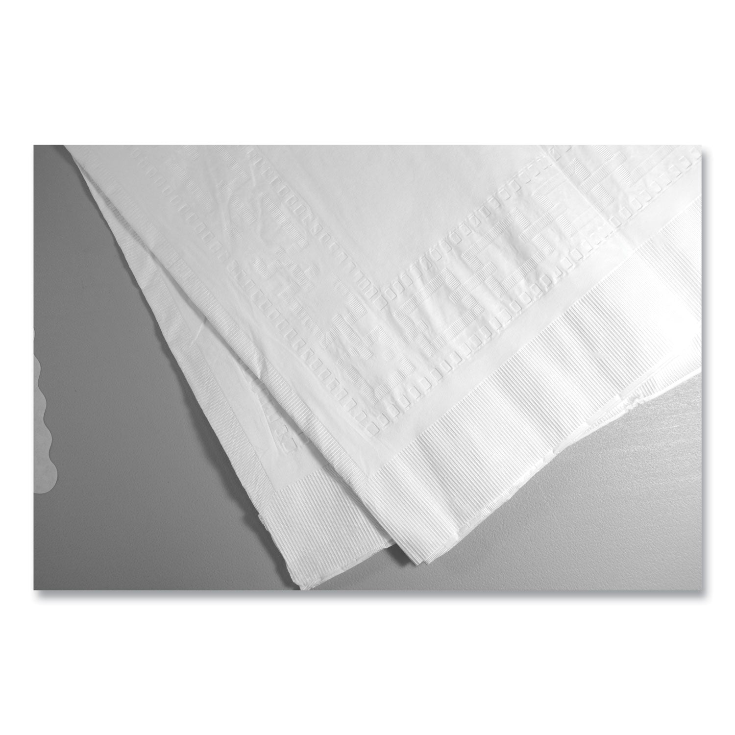 Tablemate® Table Set Poly Tissue Table Cover, 54" x 108", White, 6/Pack