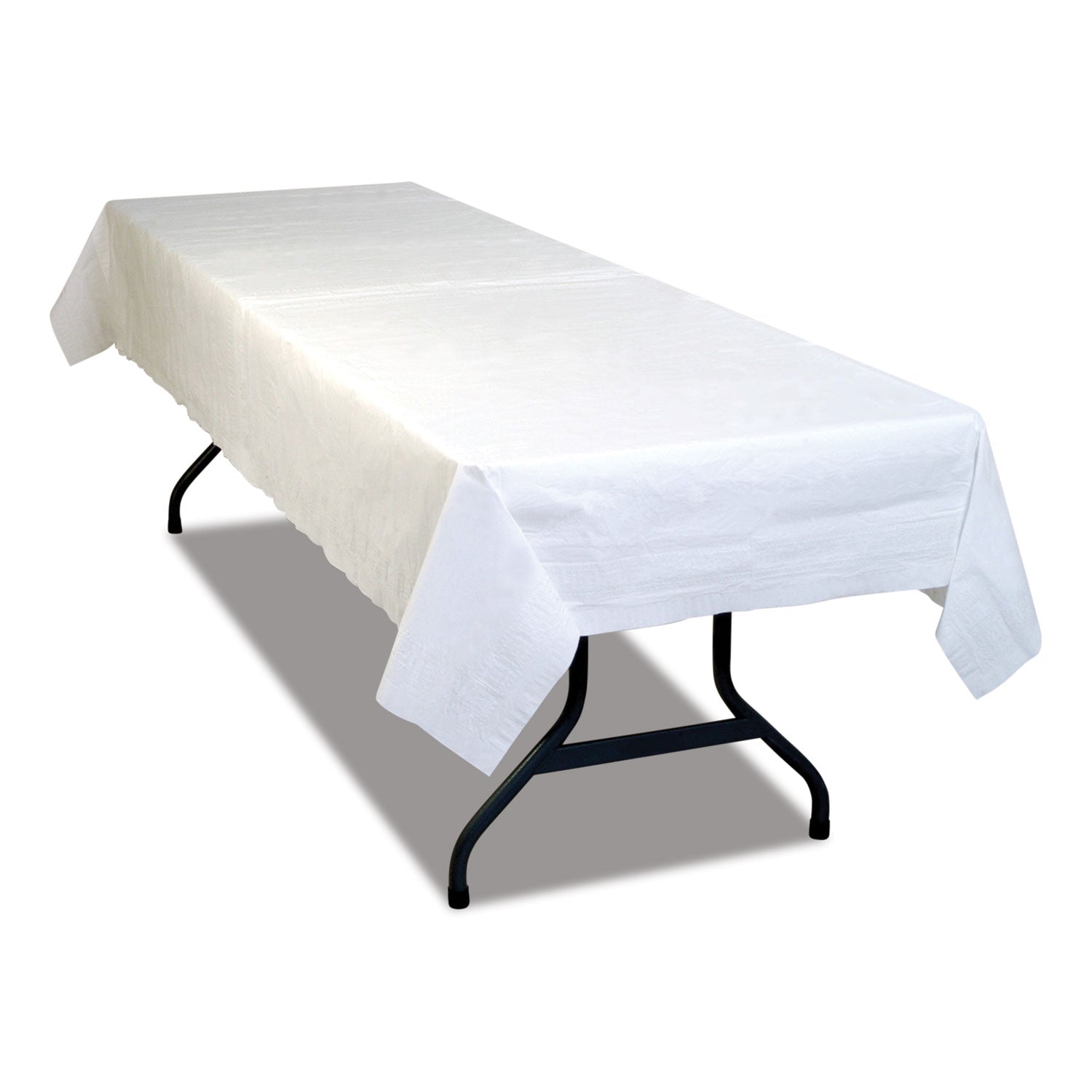 Tablemate® Table Set Poly Tissue Table Cover, 54" x 108", White, 6/Pack