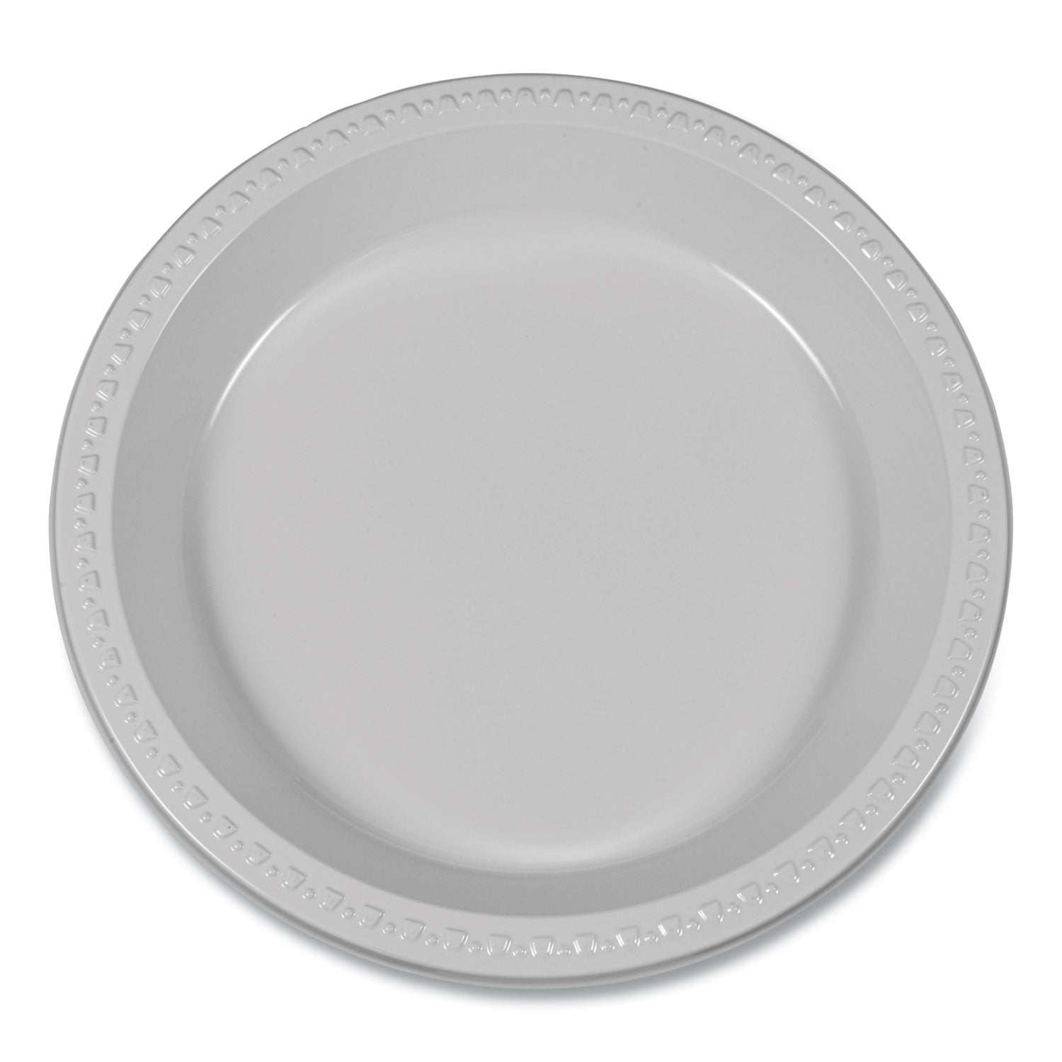 Tablemate® Plastic Dinnerware, Plates, 10.25" dia, White, 125/Pack