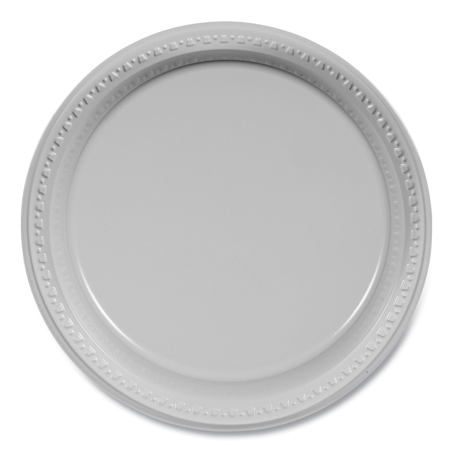 Tablemate® Plastic Dinnerware, Plates, 10.25" dia, White, 125/Pack